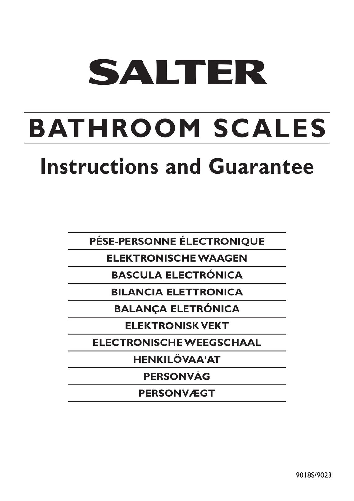 Salter Housewares 9018s Building Set User Manual