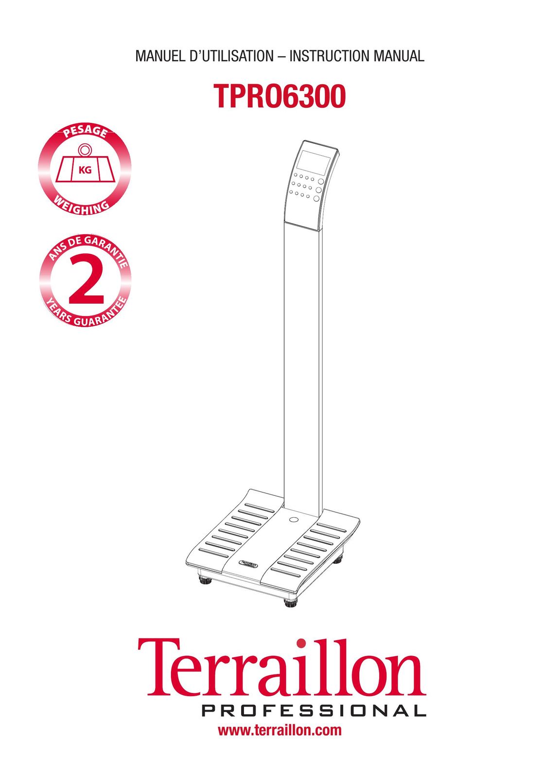Terraillon TPRO6300 Building Set User Manual