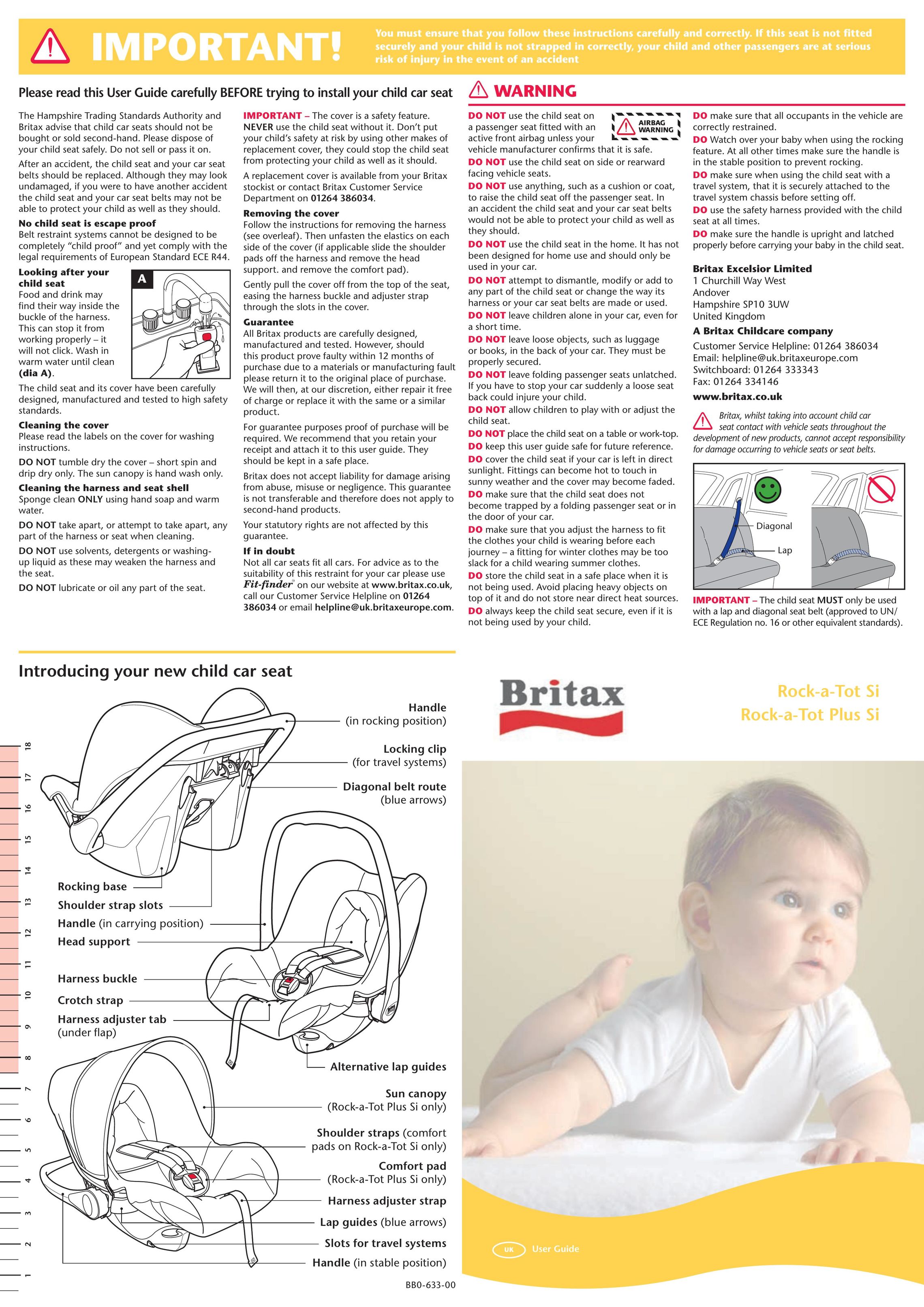 Britax BB0-633-00 Car Seat User Manual