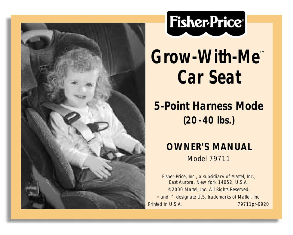 Fisher-Price 79711 Car Seat User Manual