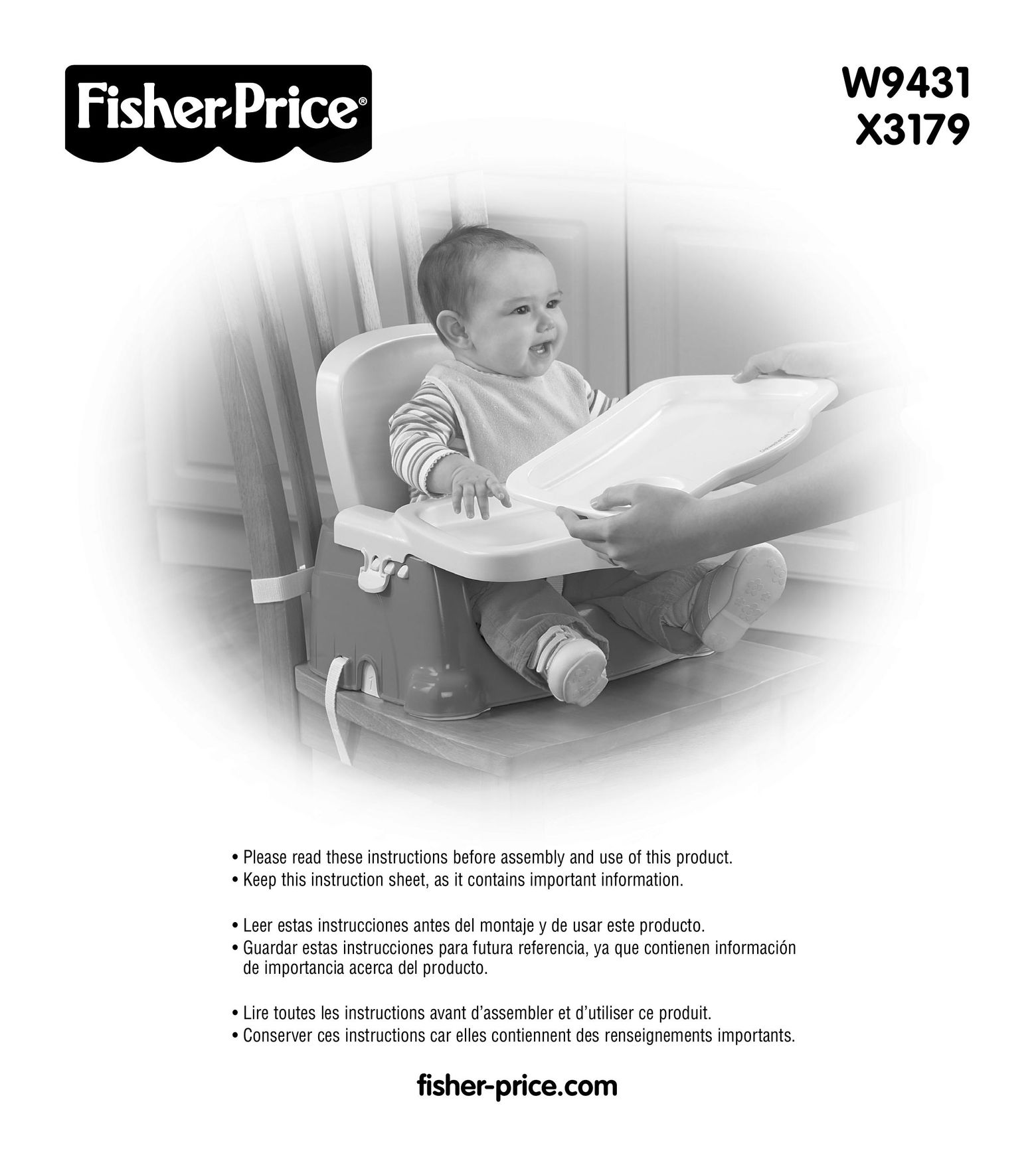 Fisher-Price W9431 Car Seat User Manual