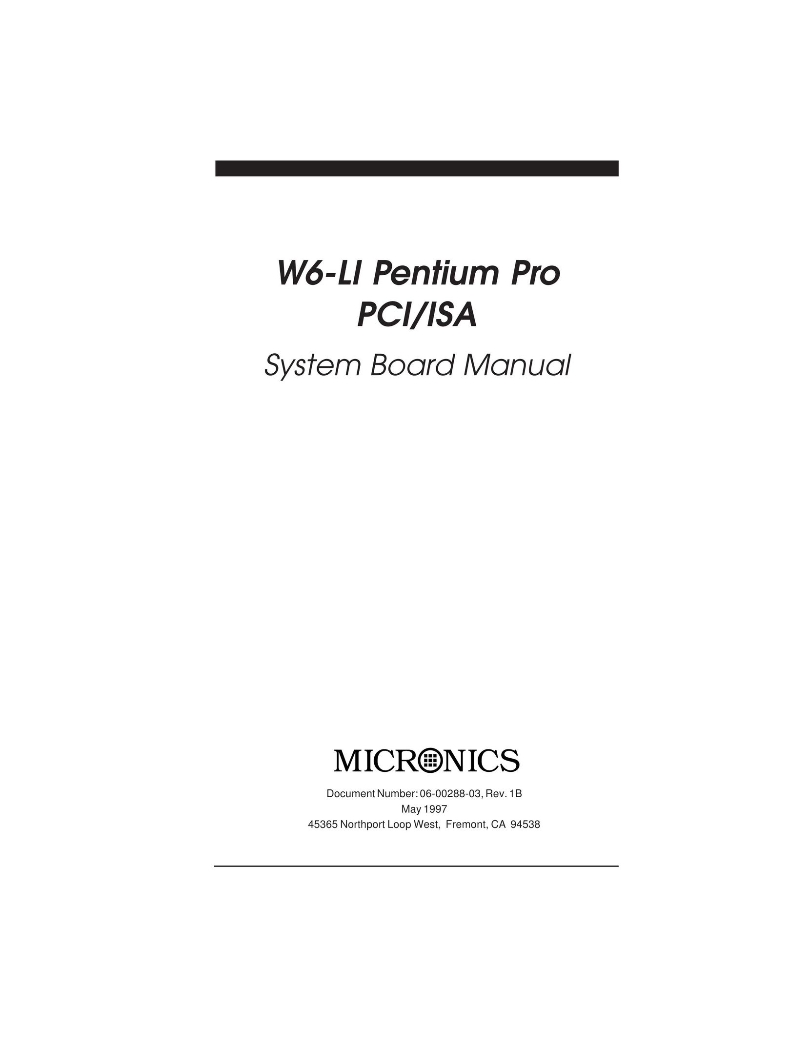 Micronics W6-LI Car Seat User Manual