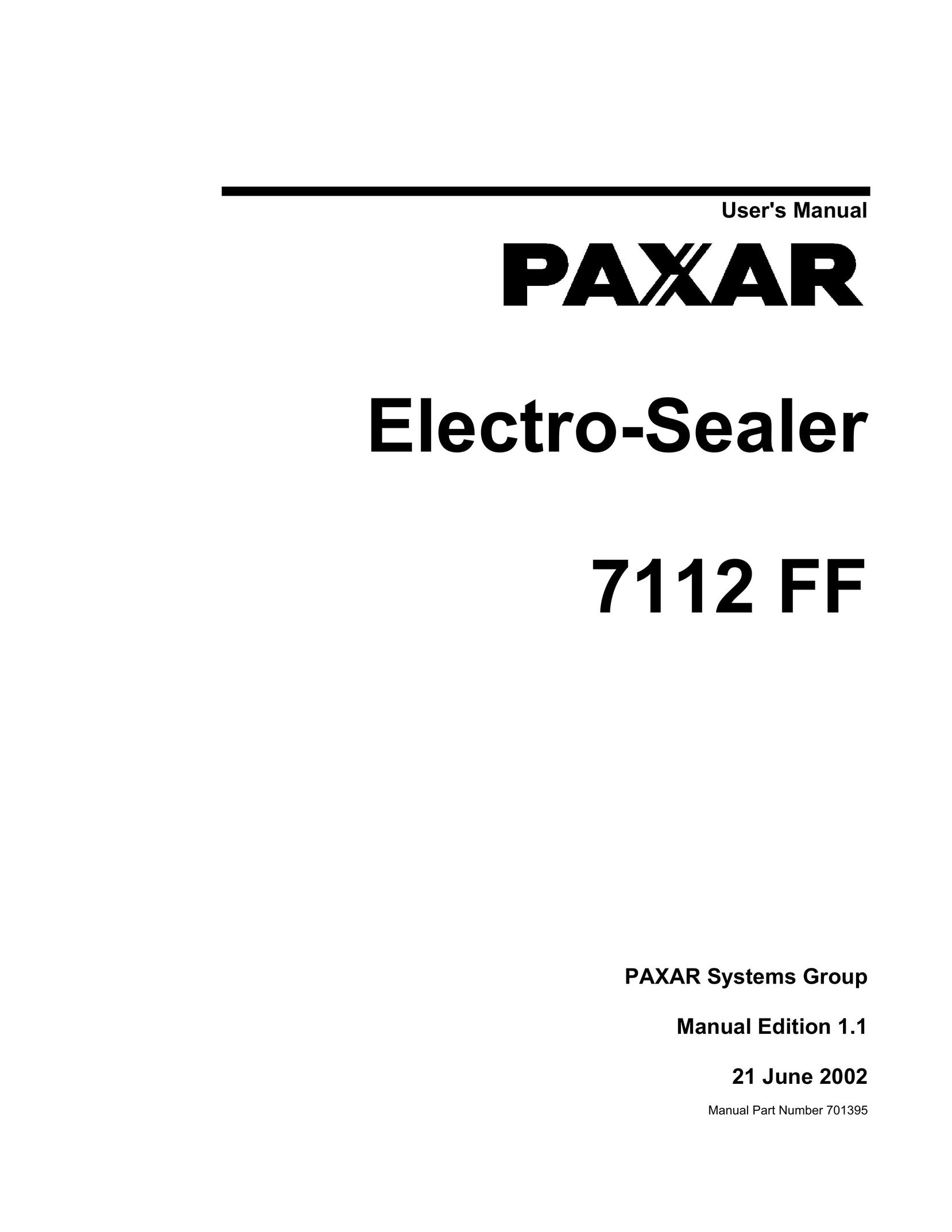 Paxar electro-sealer Car Seat User Manual