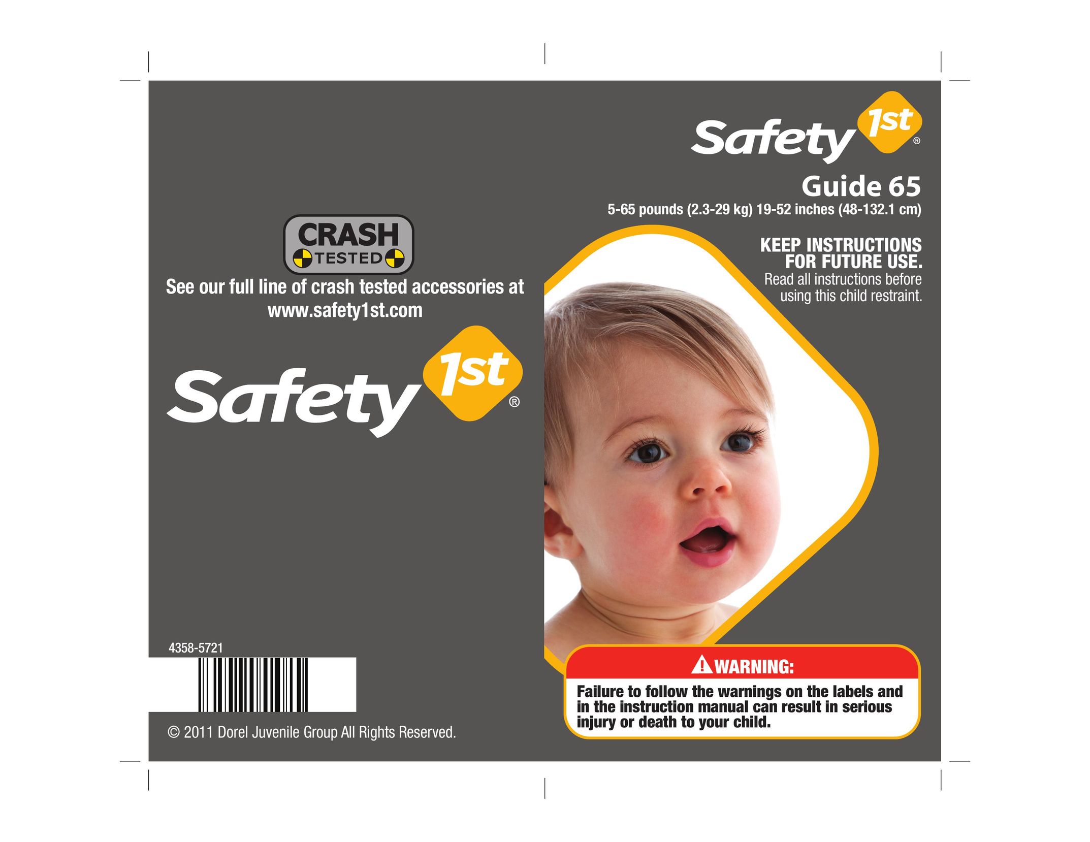 Safety 1st 4358-5721 Car Seat User Manual