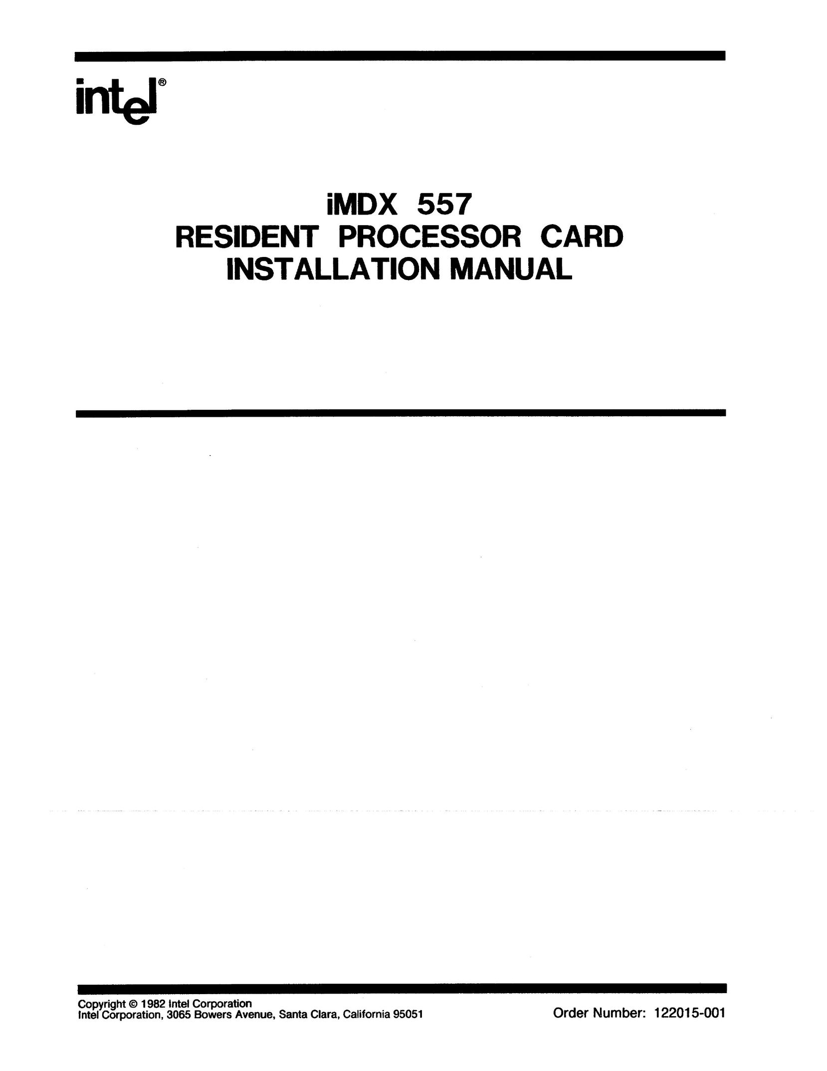 Intel iMDX 557 Card Game User Manual