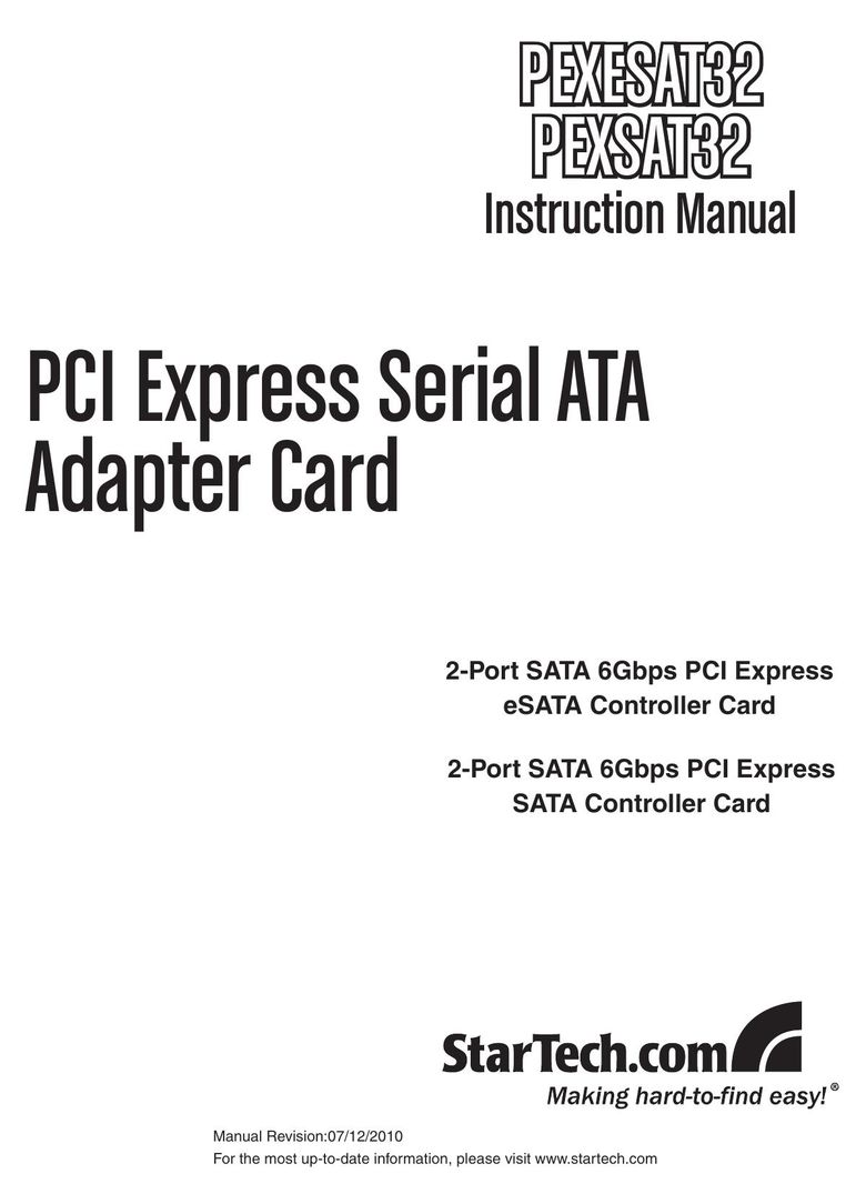 StarTech.com PEXSAT32 Card Game User Manual