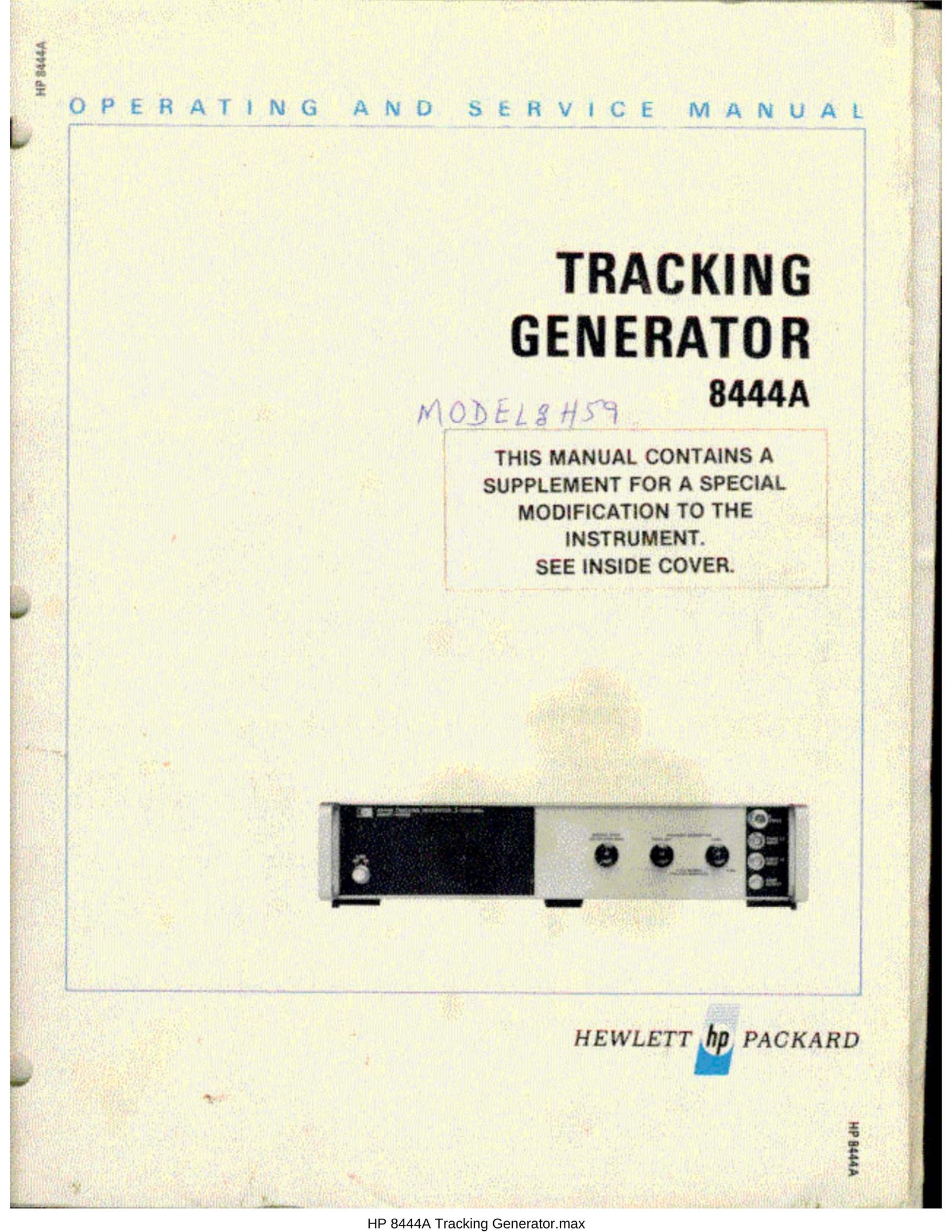 HP (Hewlett-Packard) 8444A Child Tracker User Manual