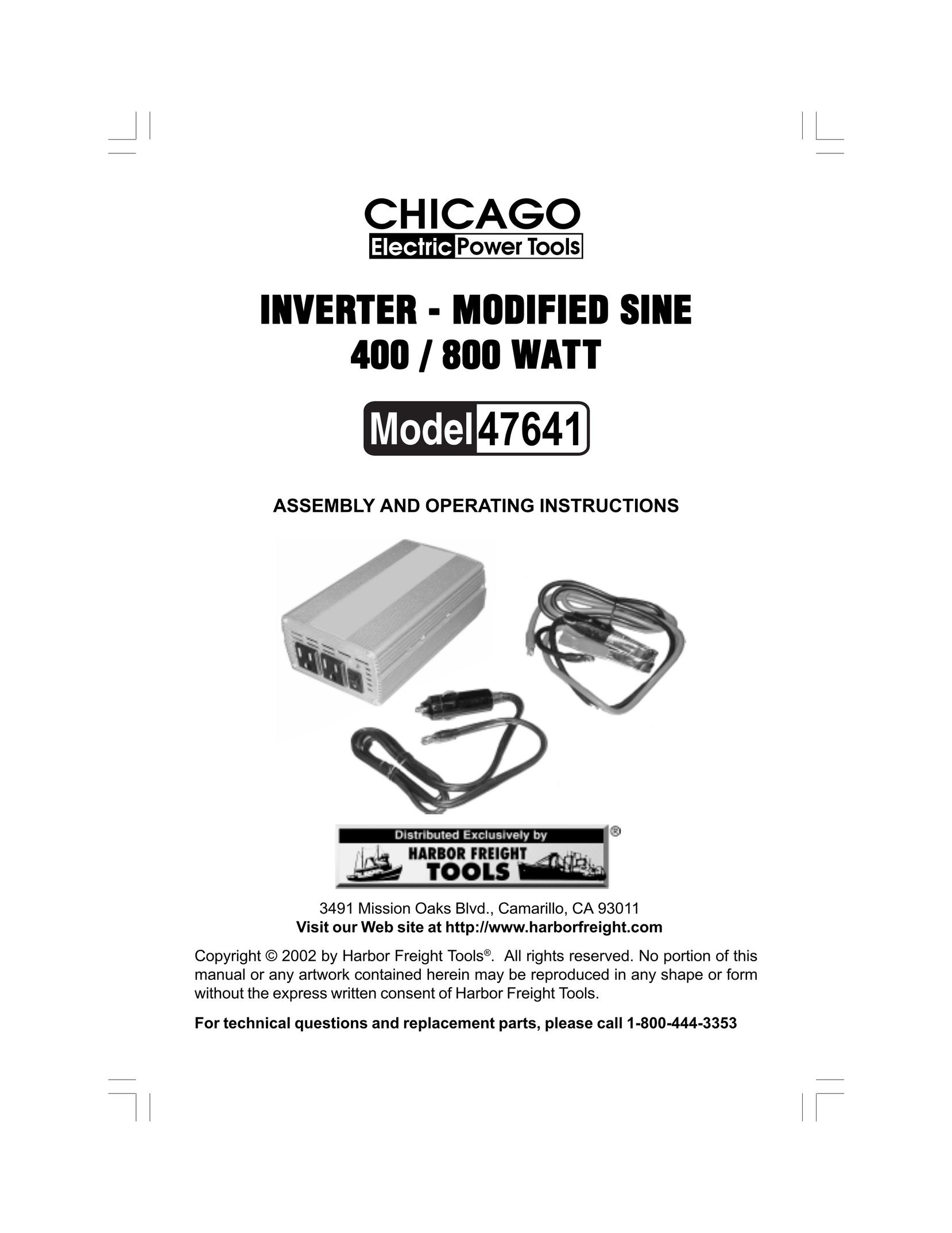 Chicago Electric 47641 Crib User Manual
