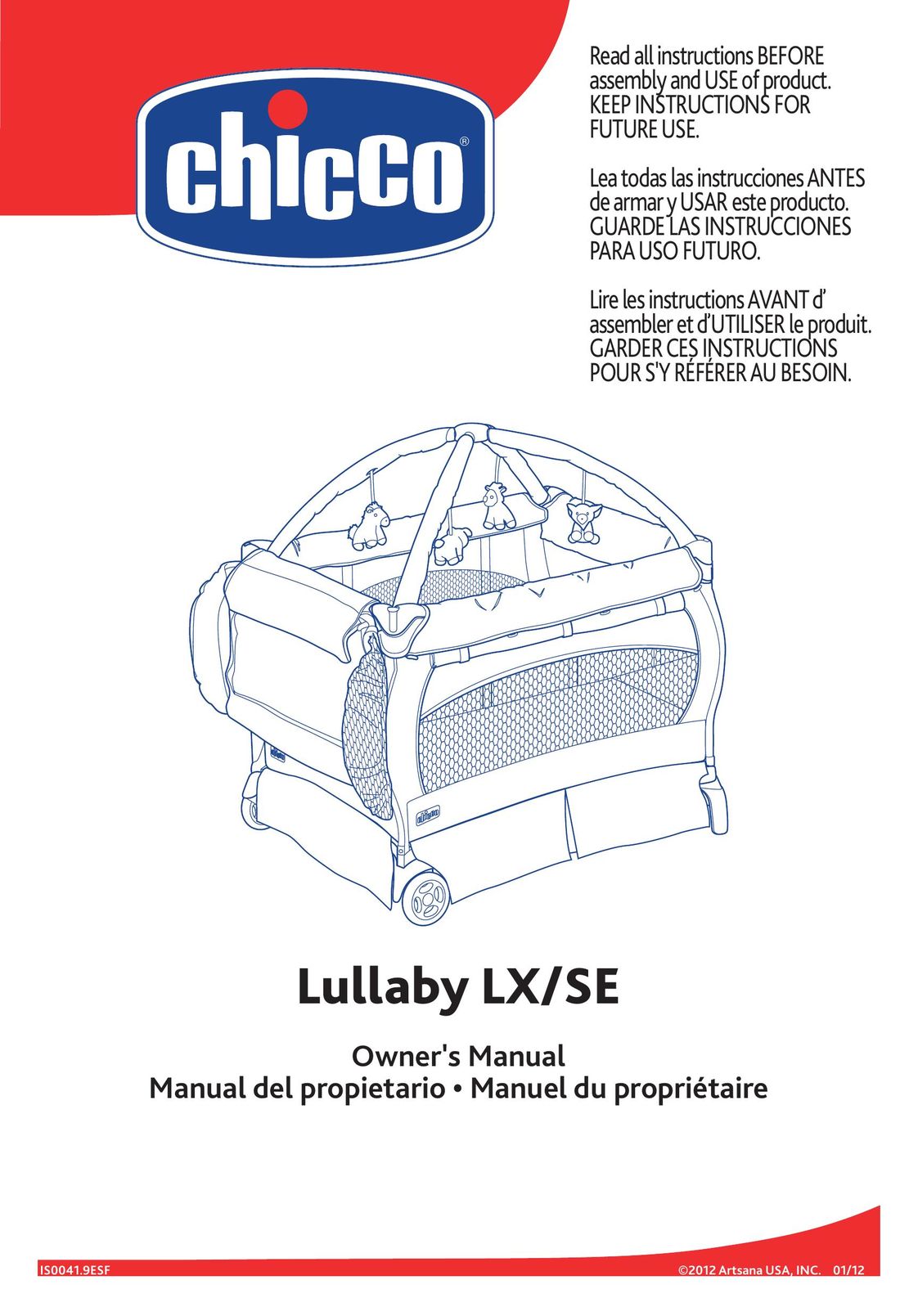 Chicco LX/SE Crib User Manual