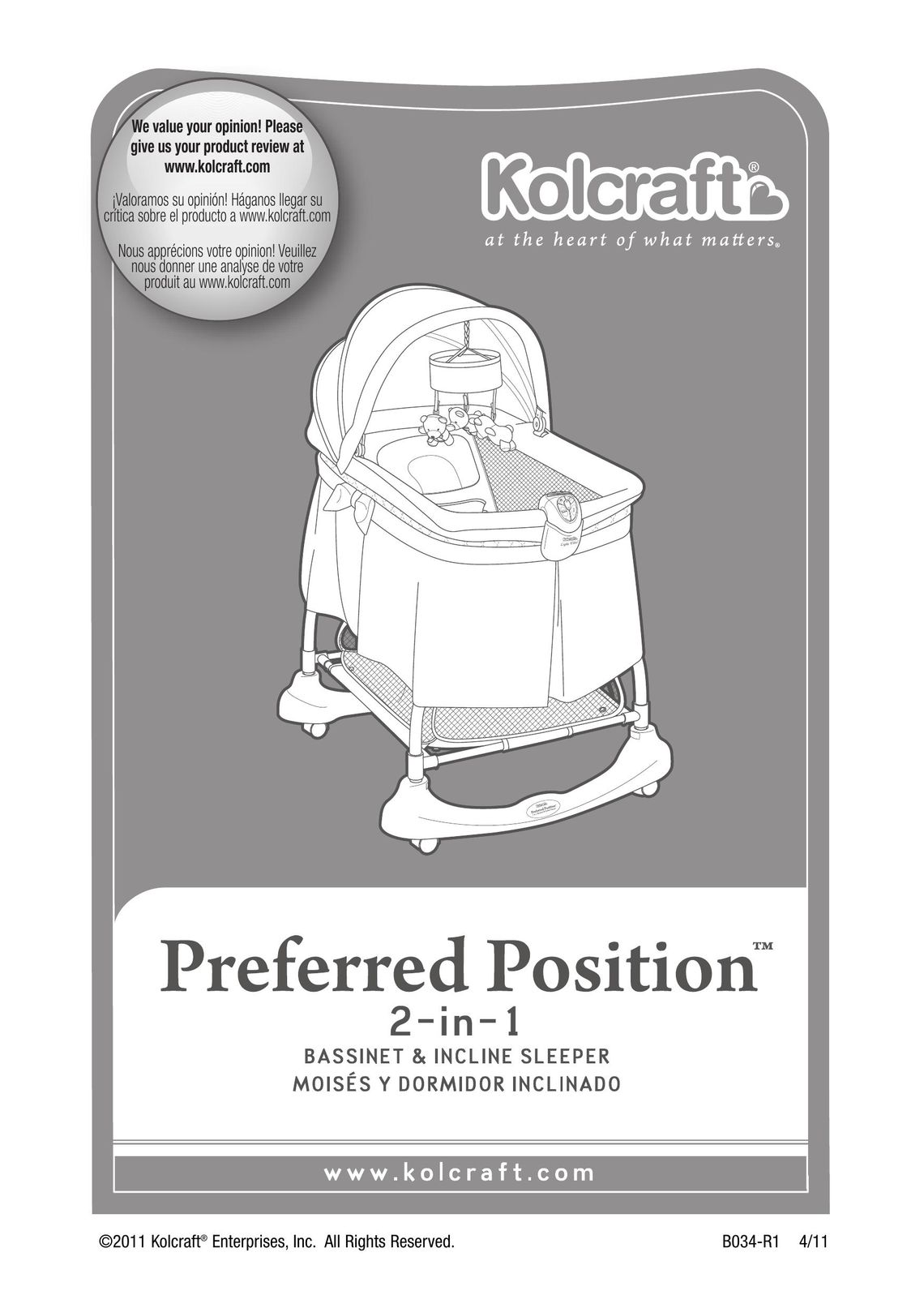 Kolcraft B034-R1 Crib User Manual