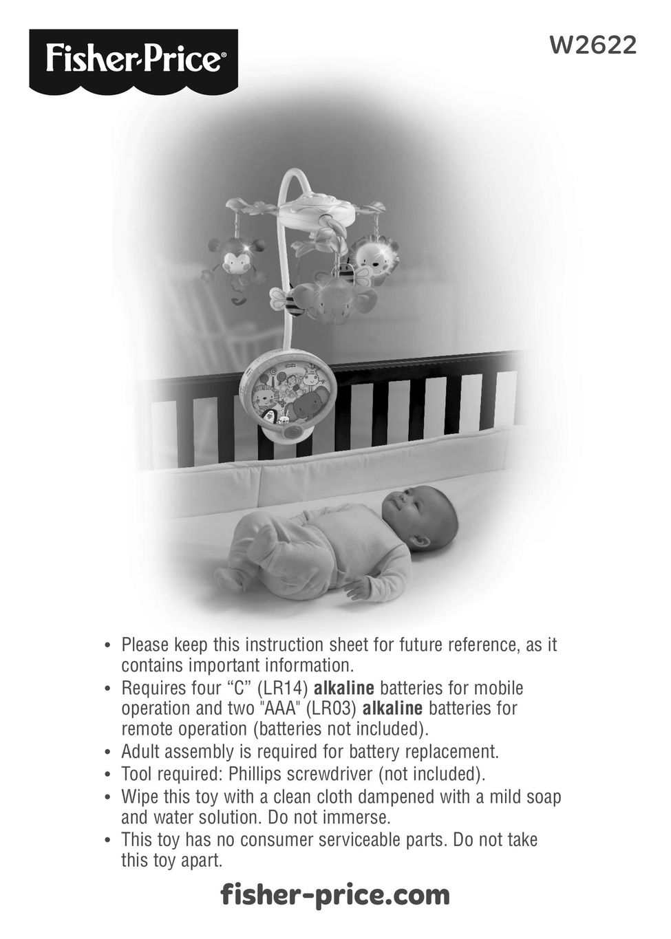 Fisher-Price W2622 Crib Toy User Manual