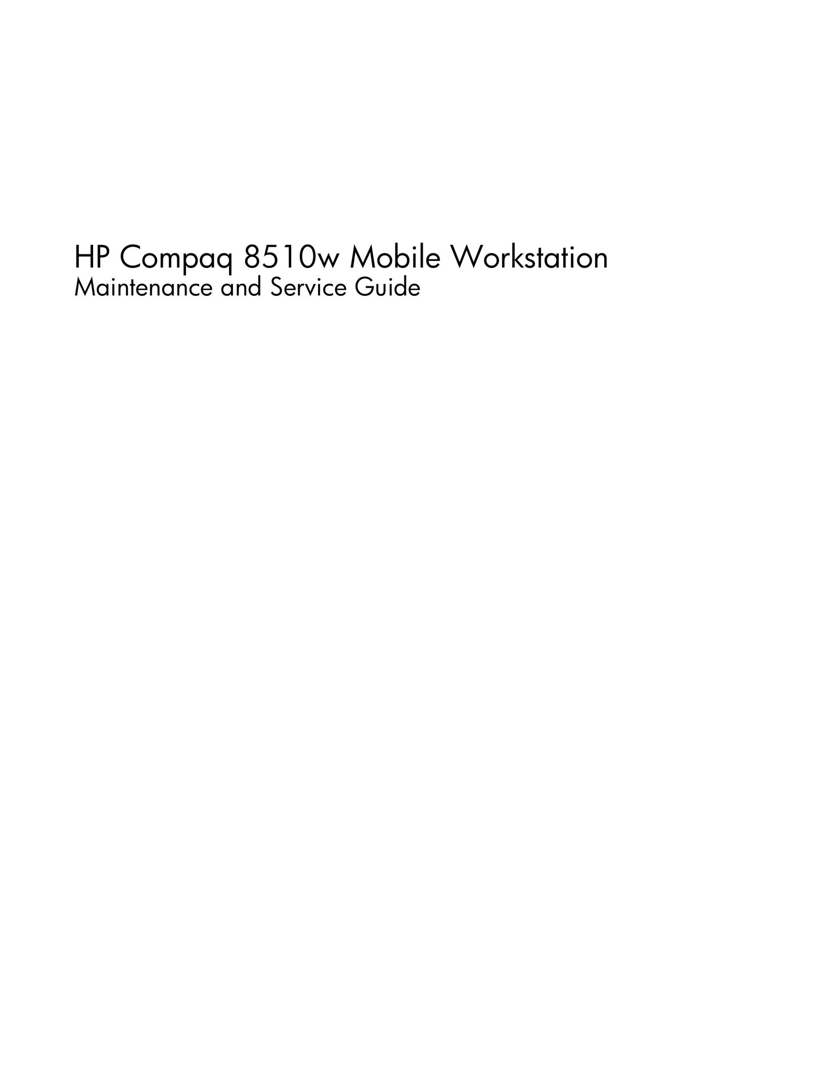 HP (Hewlett-Packard) 8510w Crib Toy User Manual