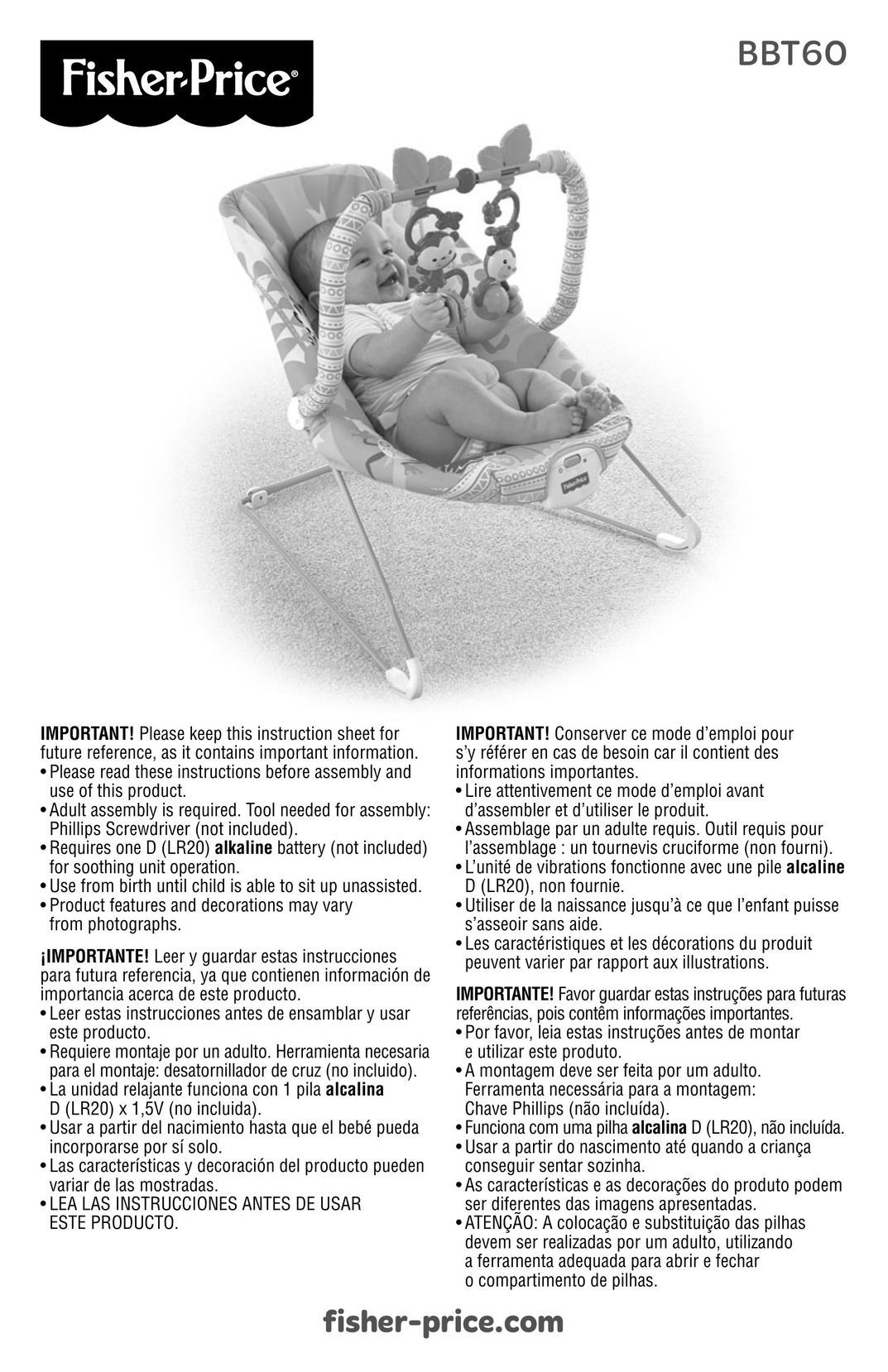 Fisher-Price BBT60 Doll User Manual