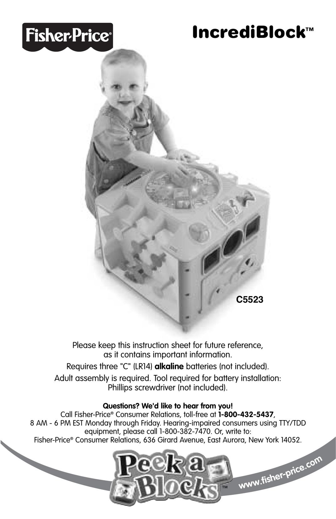 Fisher-Price c5523 Doll User Manual