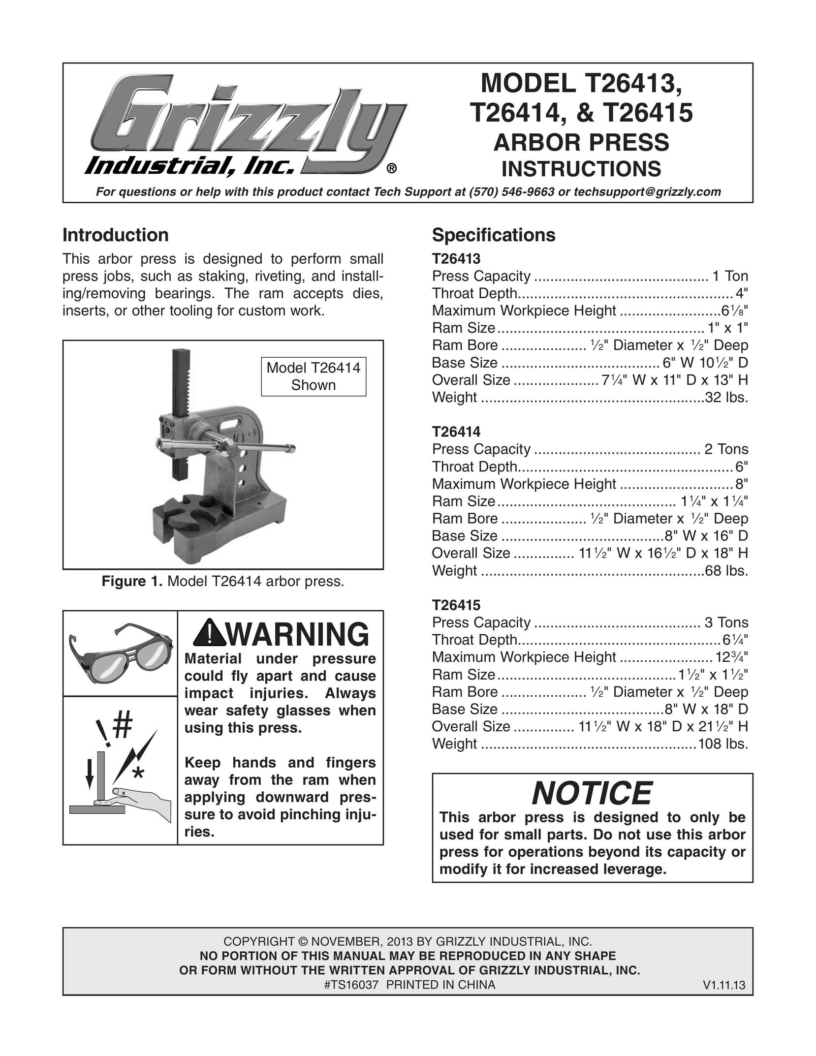 Grizzly T26415 Doll User Manual