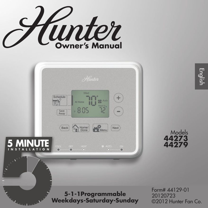 Hunter Fan 44279 Doll User Manual