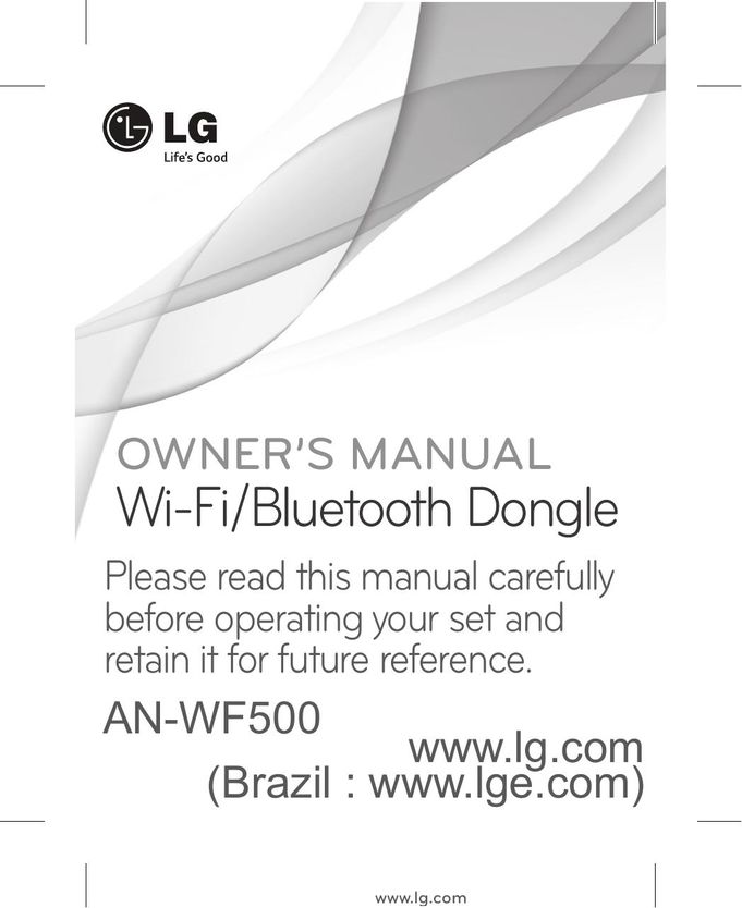 LG Electronics AN-WF500 Doll User Manual