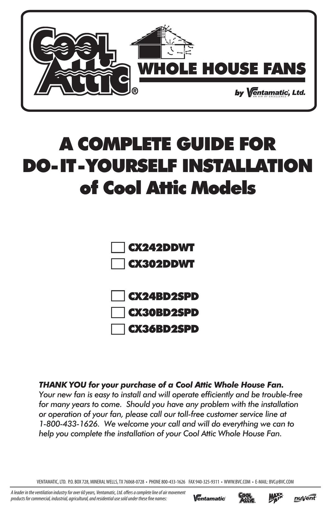 Arctic Cooling CX24BD2SPD Dollhouse User Manual