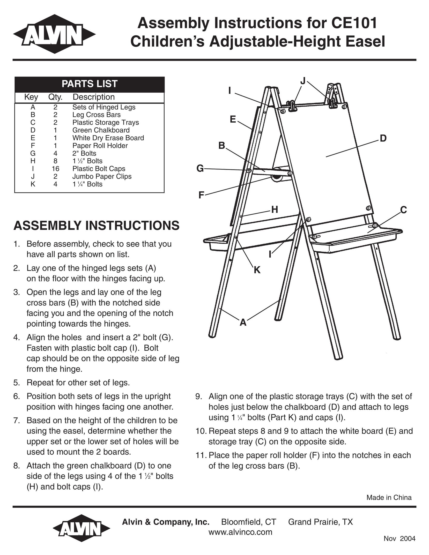 Alvin CE101 High Chair User Manual