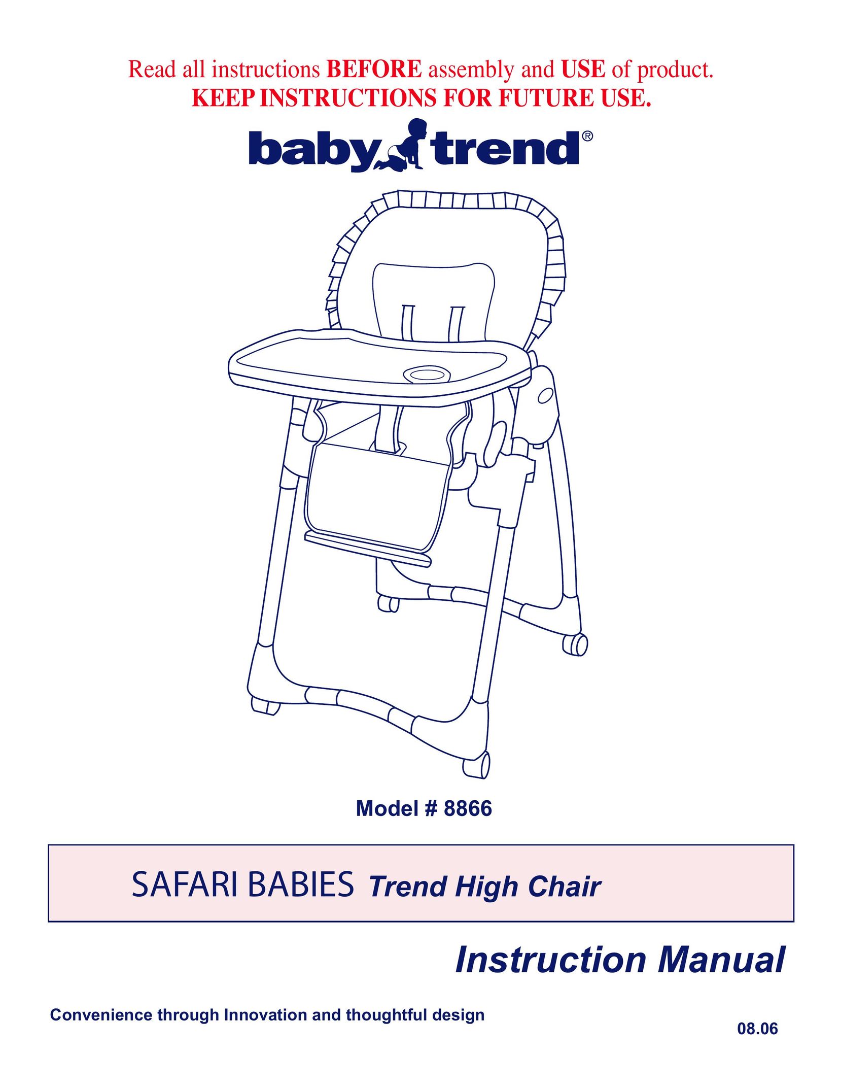 Baby Trend 8866 High Chair User Manual