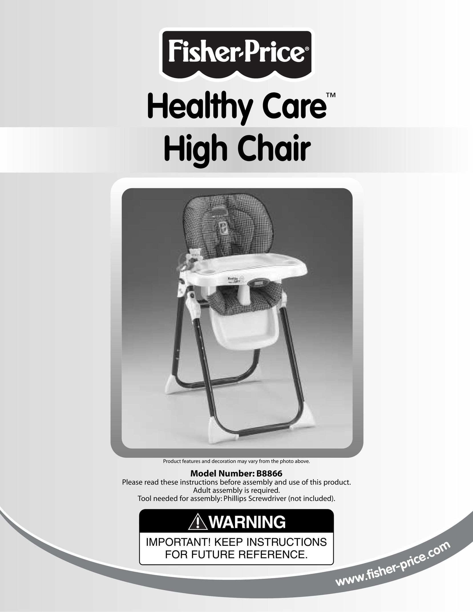 Fisher-Price B8866 High Chair User Manual