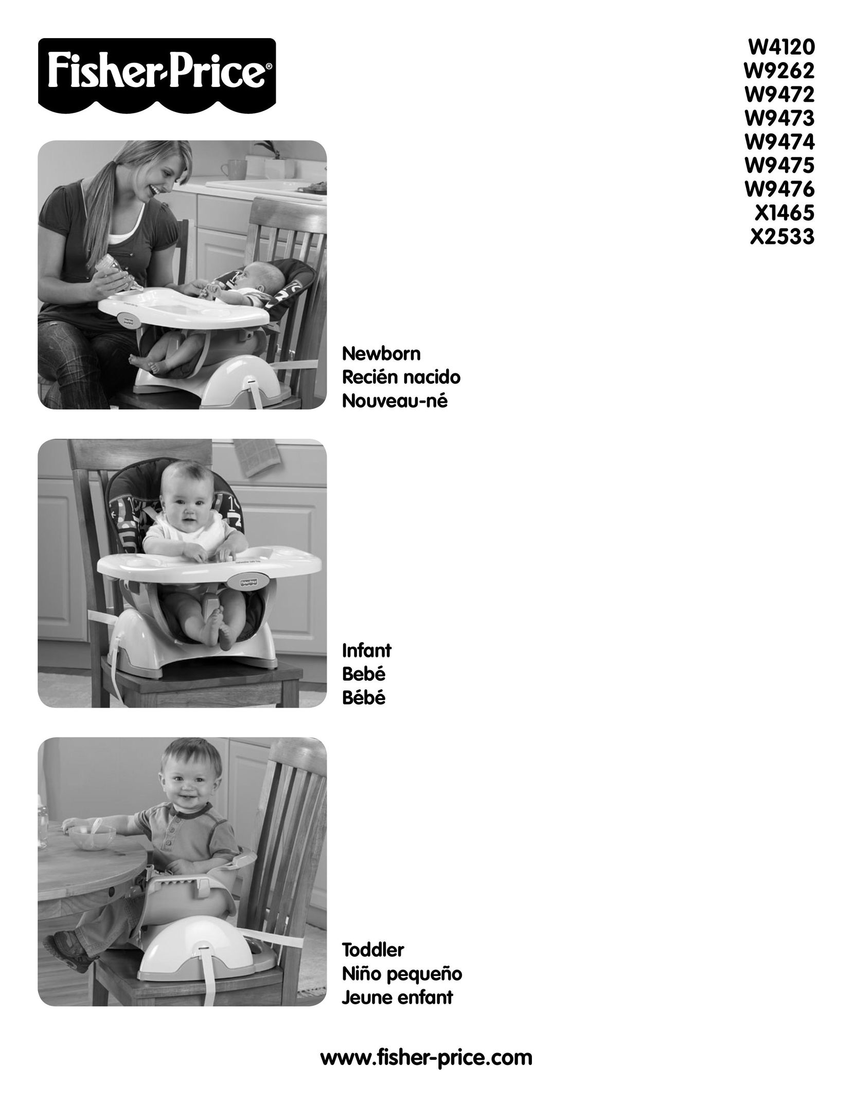 Fisher-Price W9262 High Chair User Manual