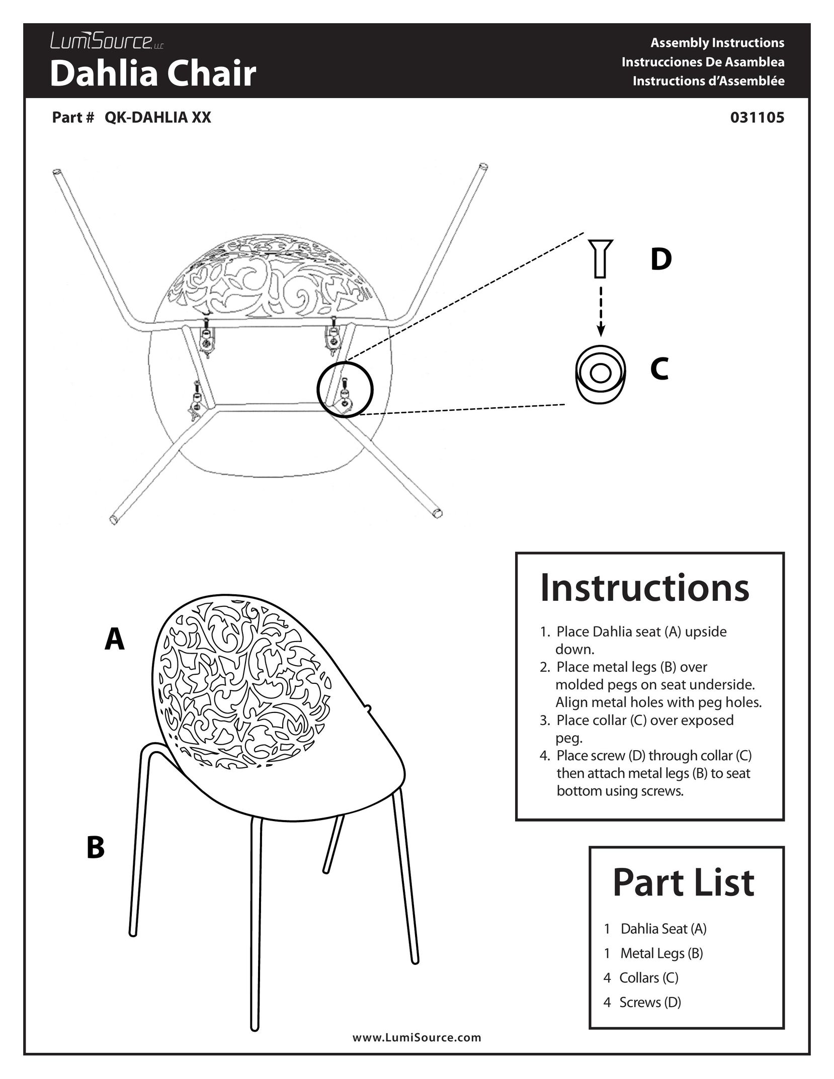 LumiSource 31105 High Chair User Manual