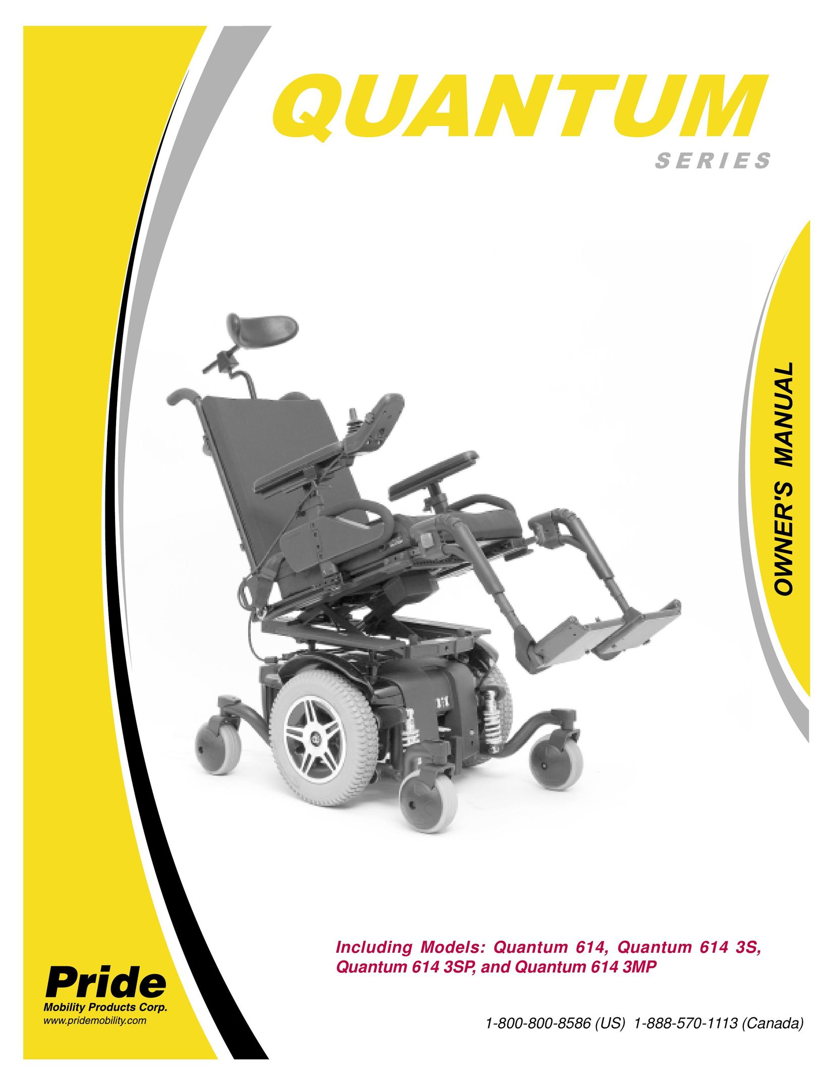 Pride Mobility Quantum 614 High Chair User Manual