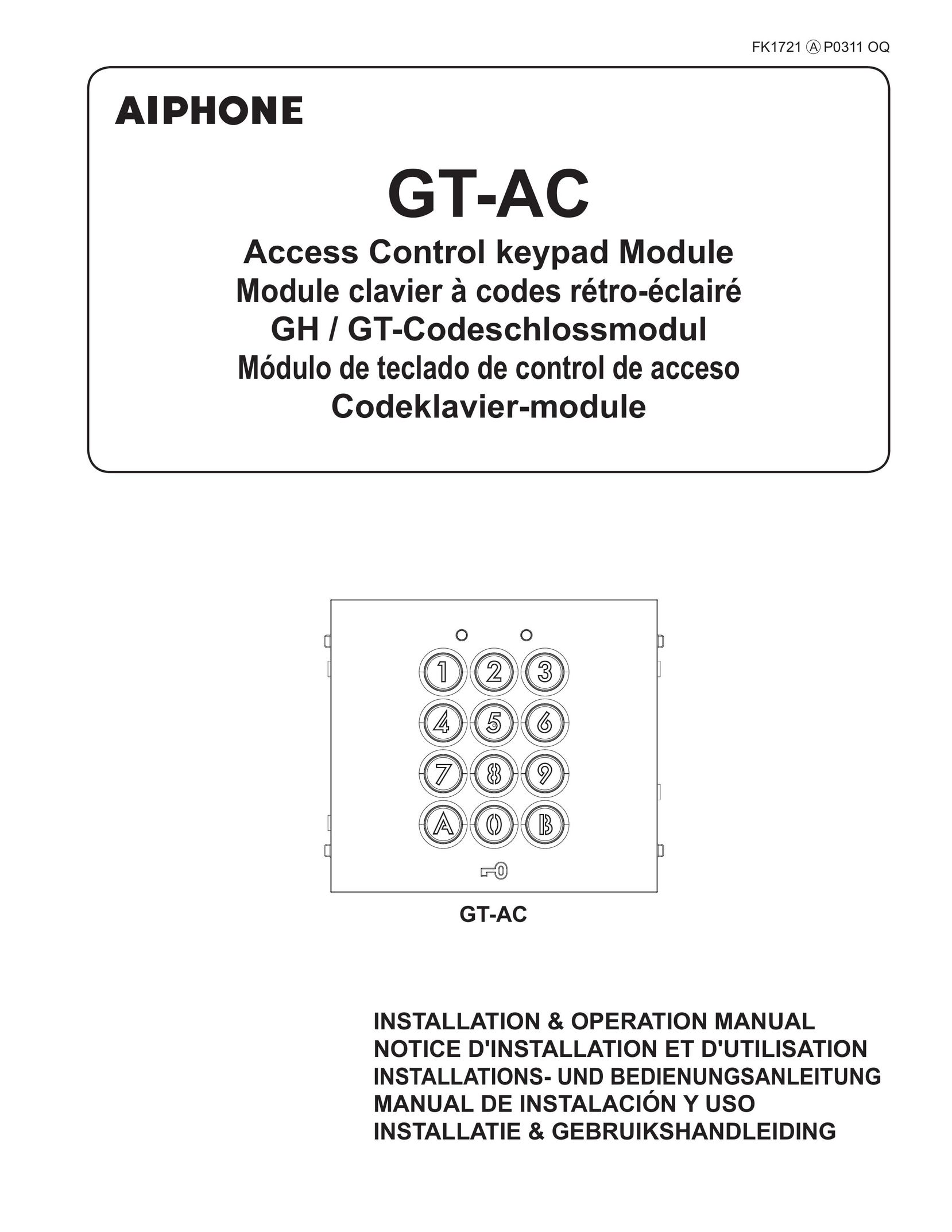 Aiphone GT-AC Model Vehicle User Manual