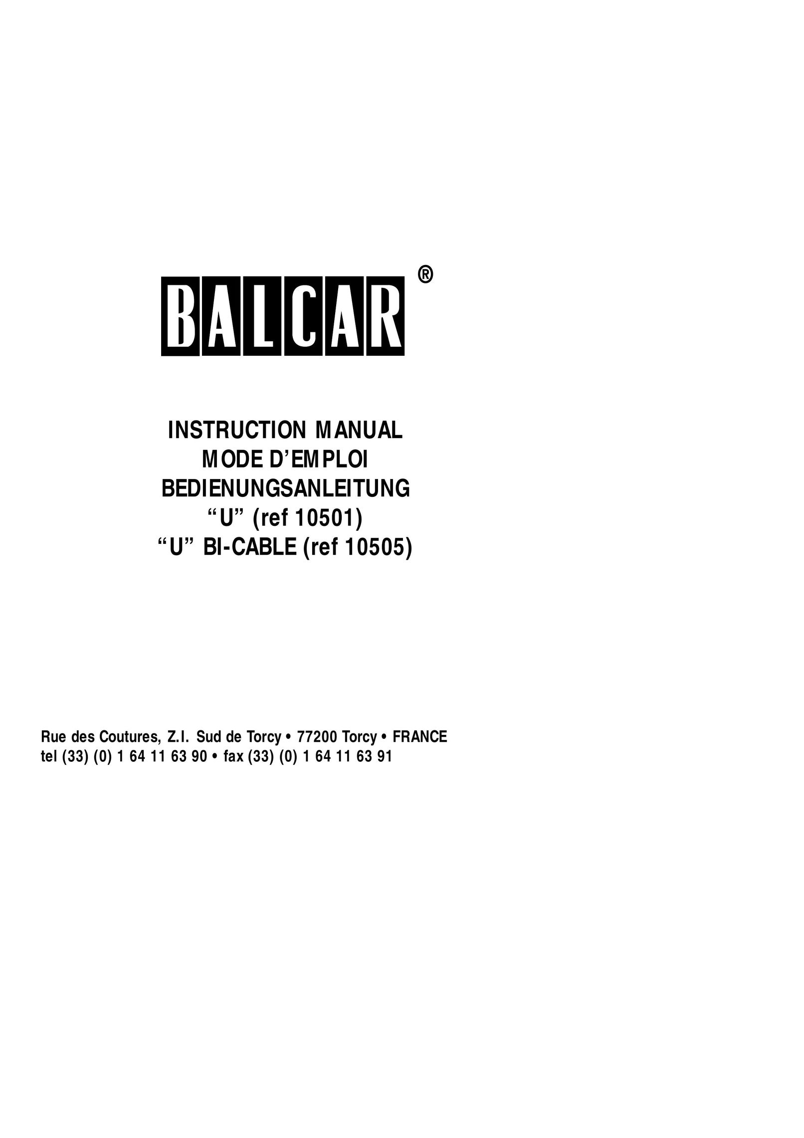 Balance 10505 Model Vehicle User Manual