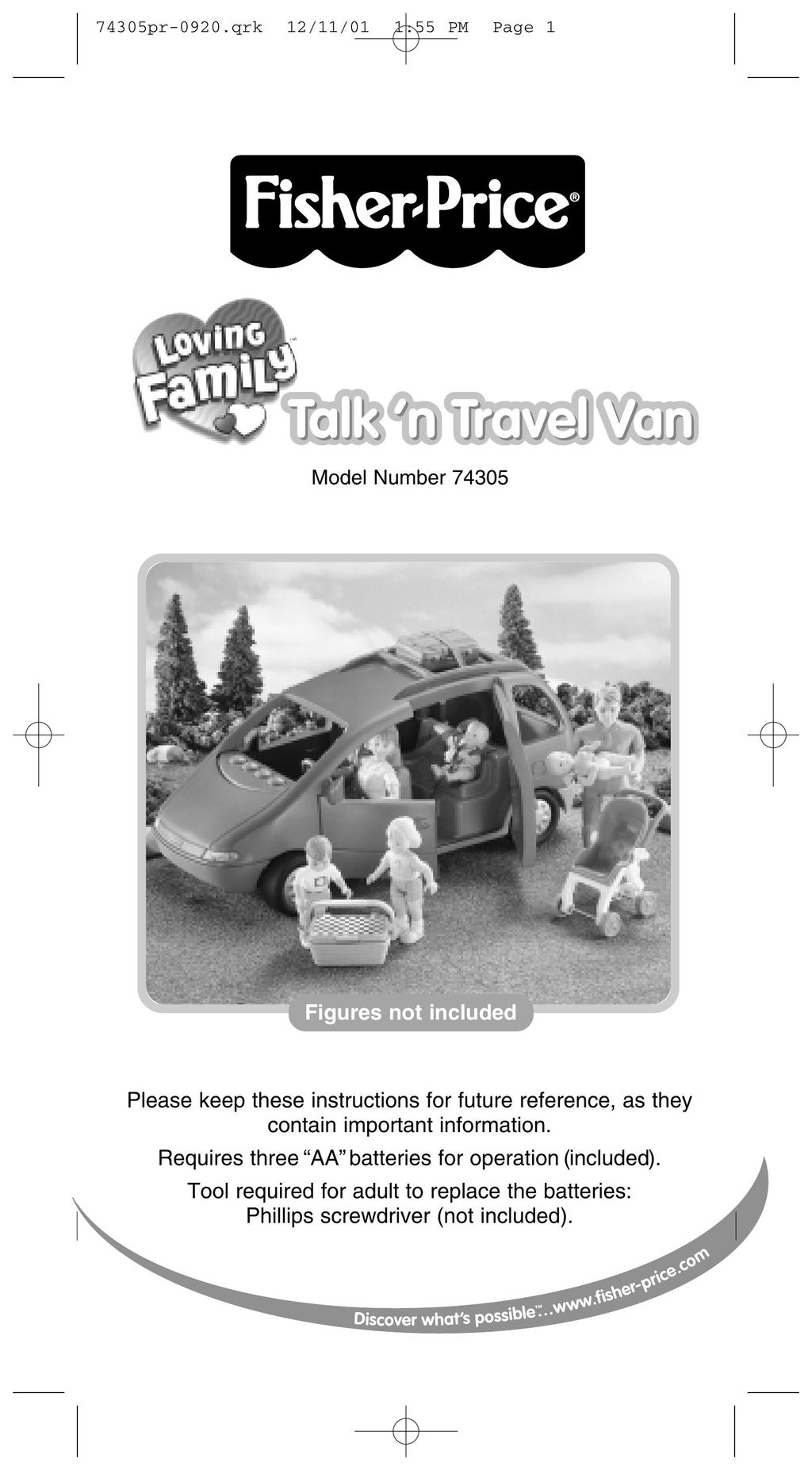 Fisher-Price 74305 Model Vehicle User Manual