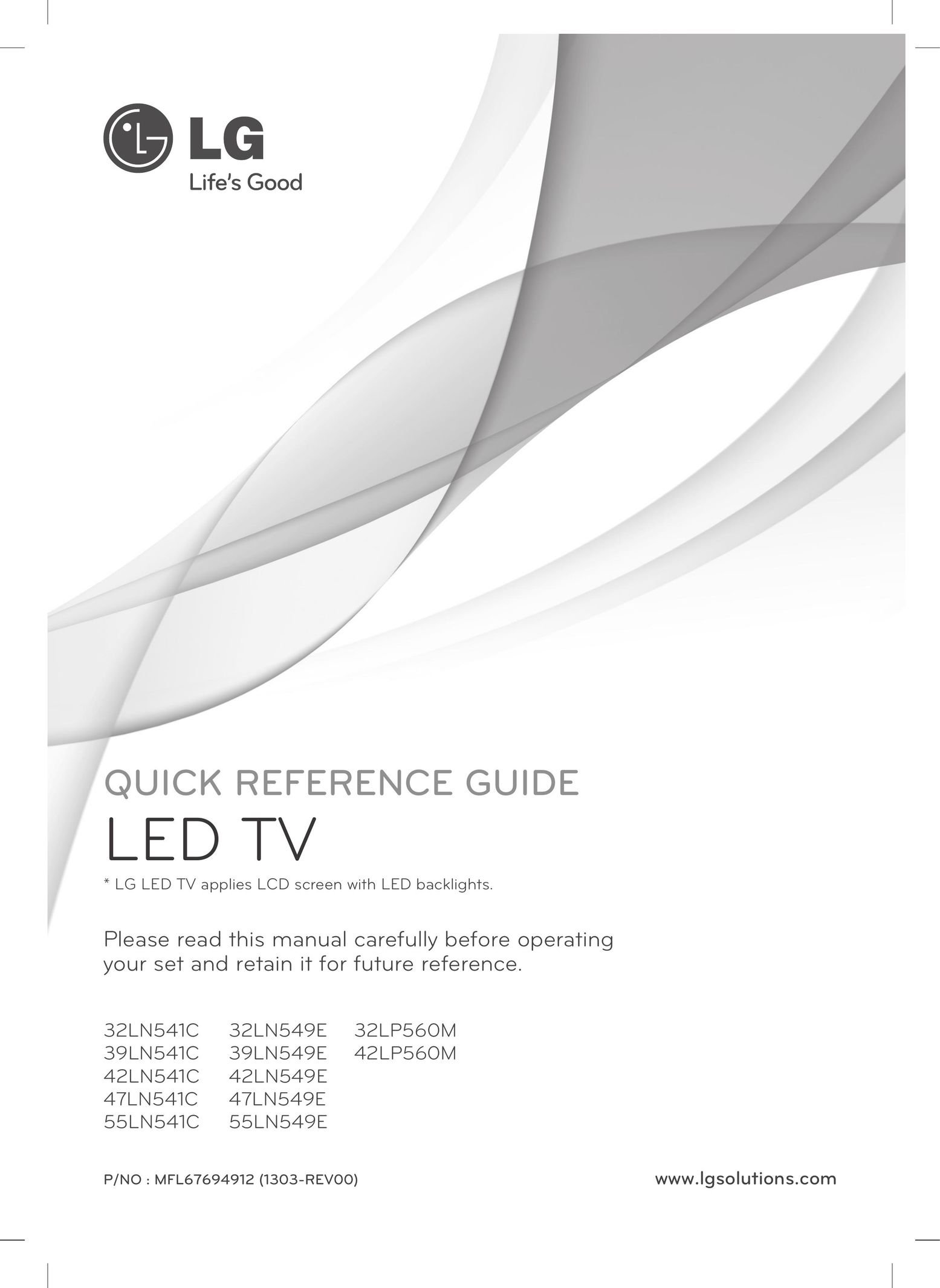 LG Electronics 32LN541C Model Vehicle User Manual
