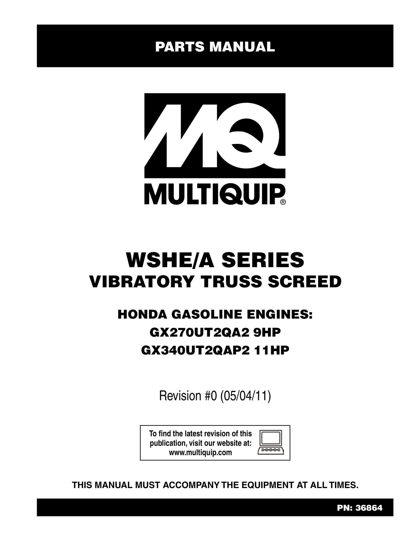 Multiquip GX270UT2QA2 9HP Model Vehicle User Manual