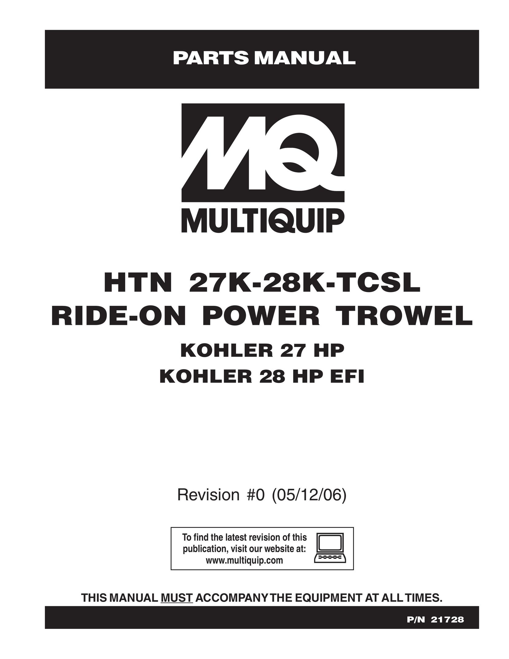 Multiquip HTN 27K-28K-TCSL Model Vehicle User Manual