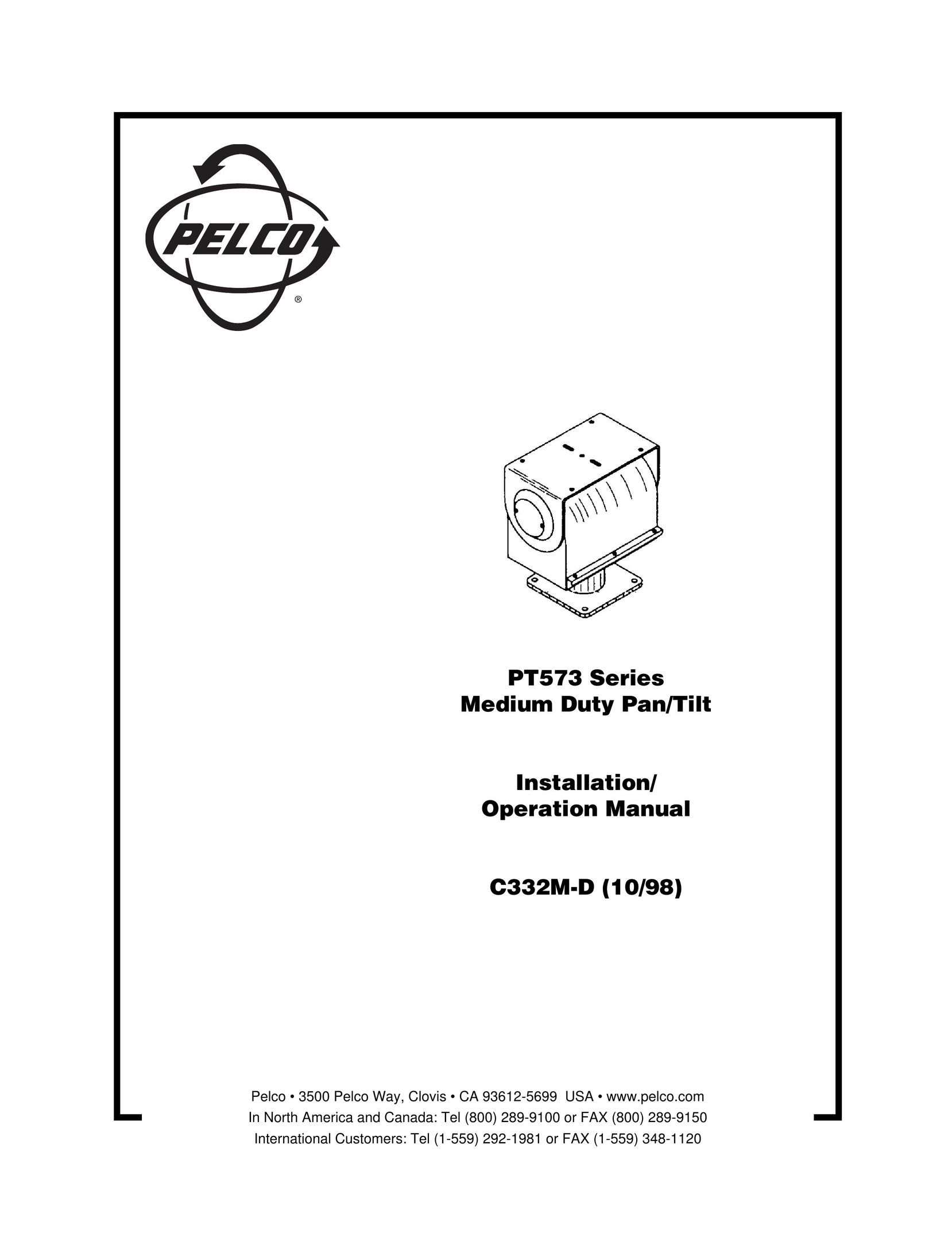 Pelco PT573 Model Vehicle User Manual