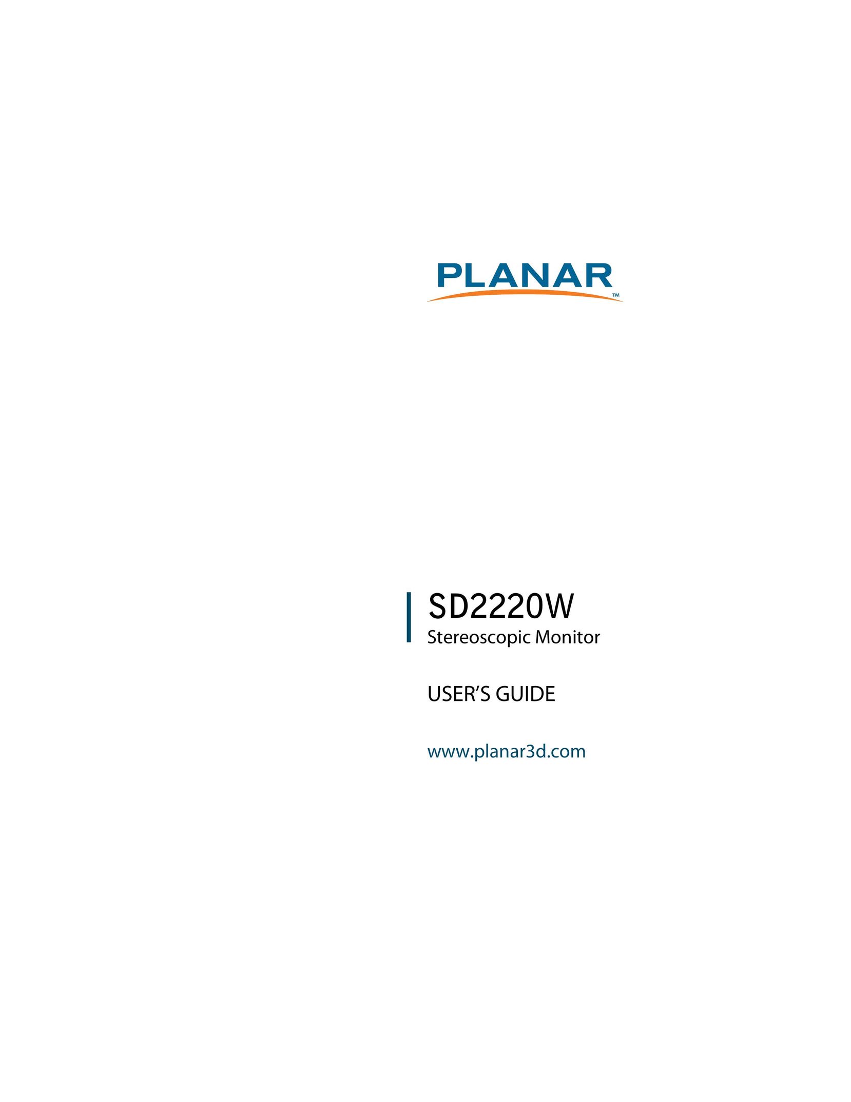 Planar sd2220w Model Vehicle User Manual