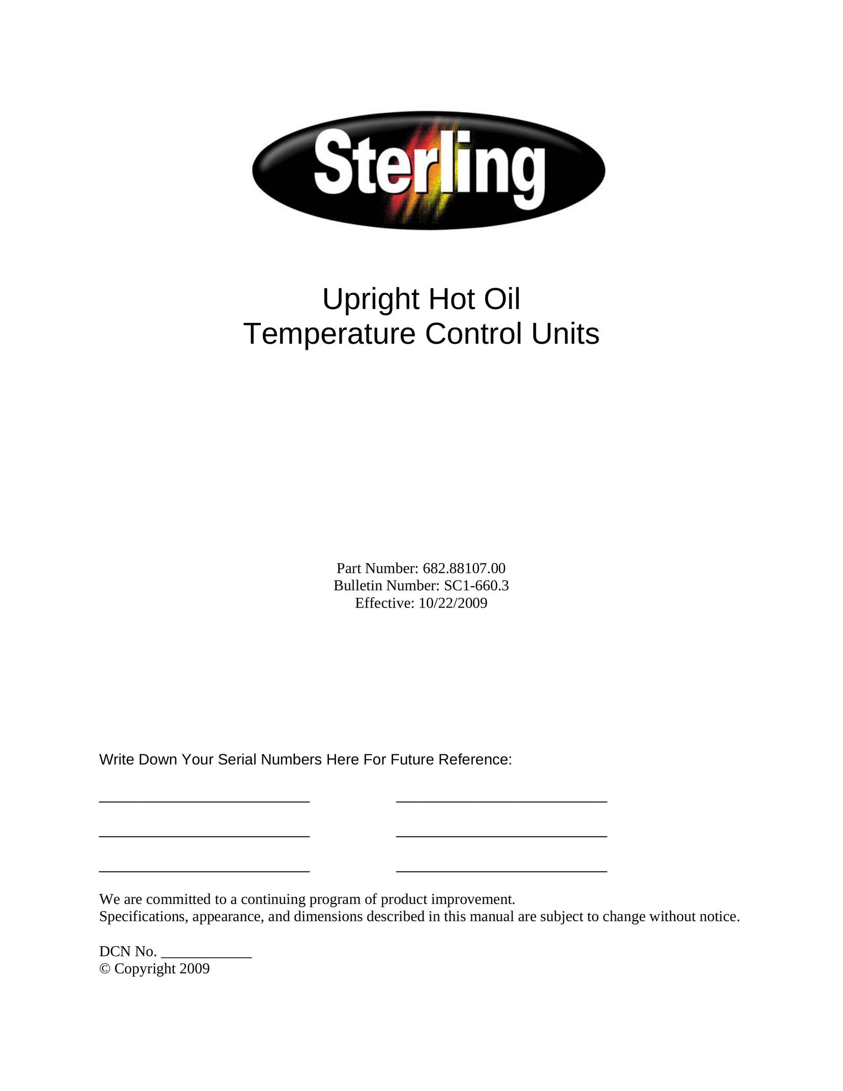 Sterling 682.88107.00 Model Vehicle User Manual