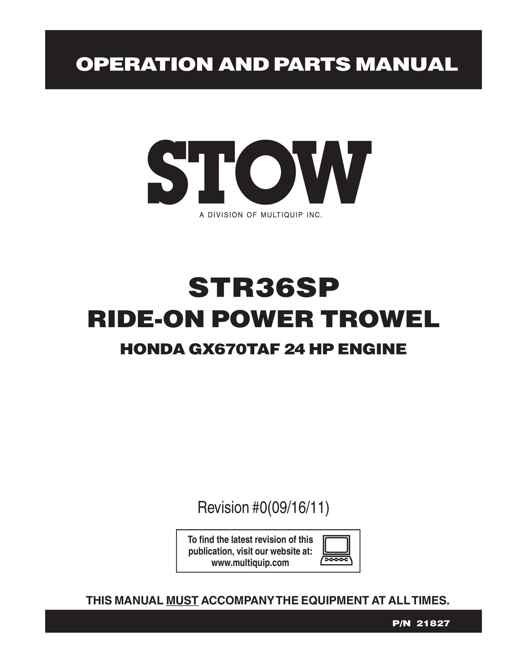 Stow STR36SP Model Vehicle User Manual