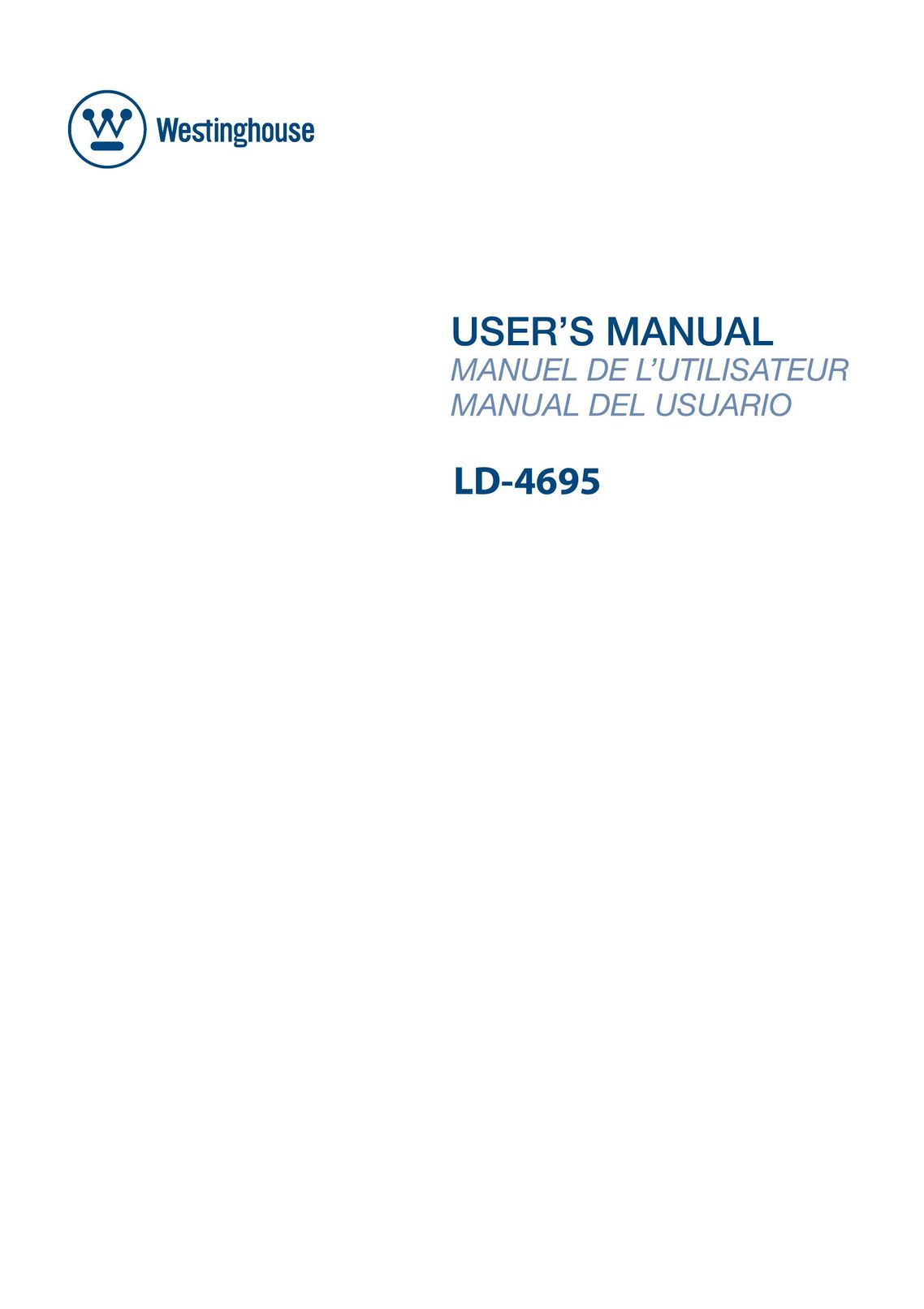 Westinghouse LD-4695 Model Vehicle User Manual