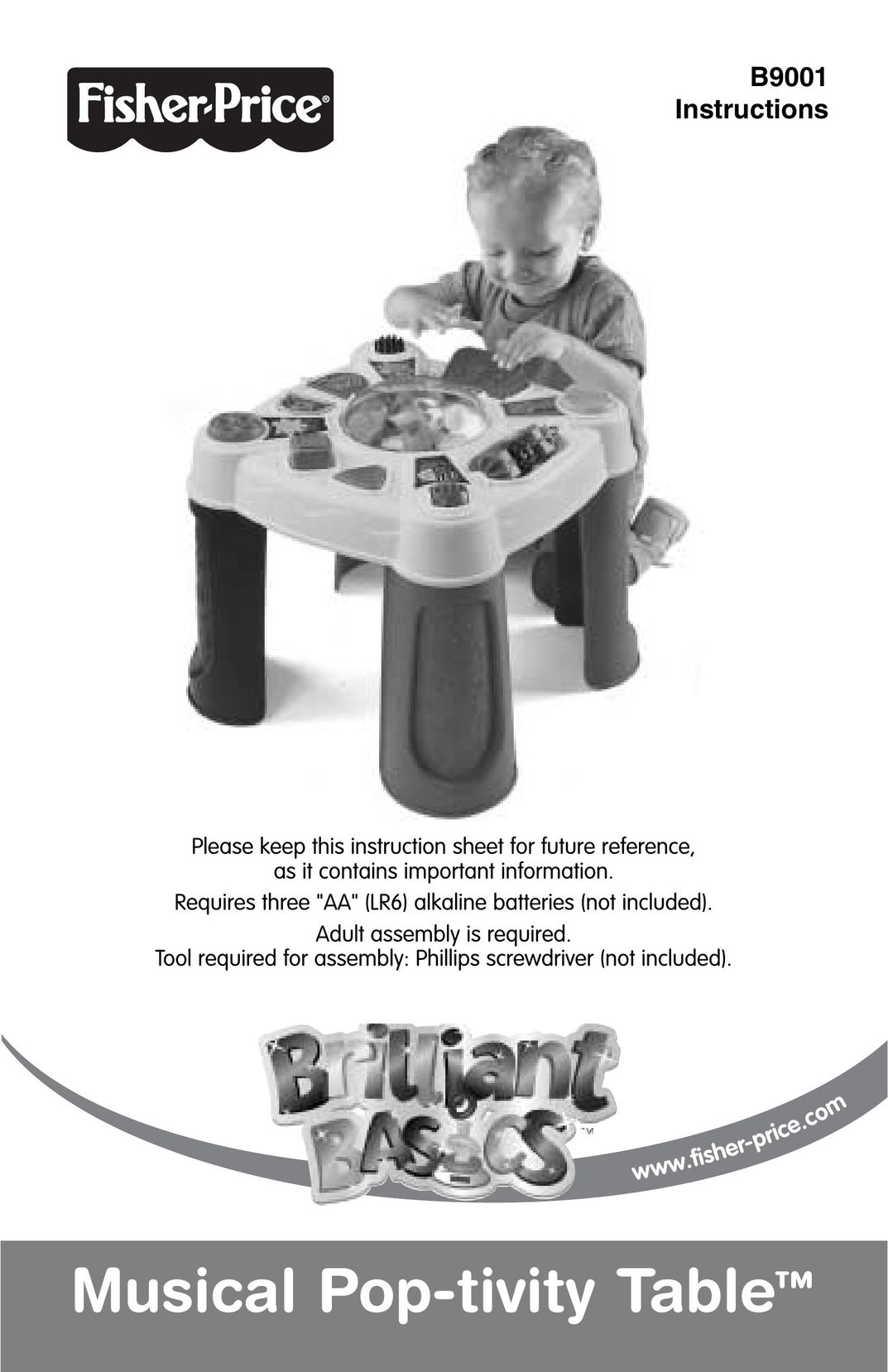 Fisher-Price B9001 Musical Table User Manual