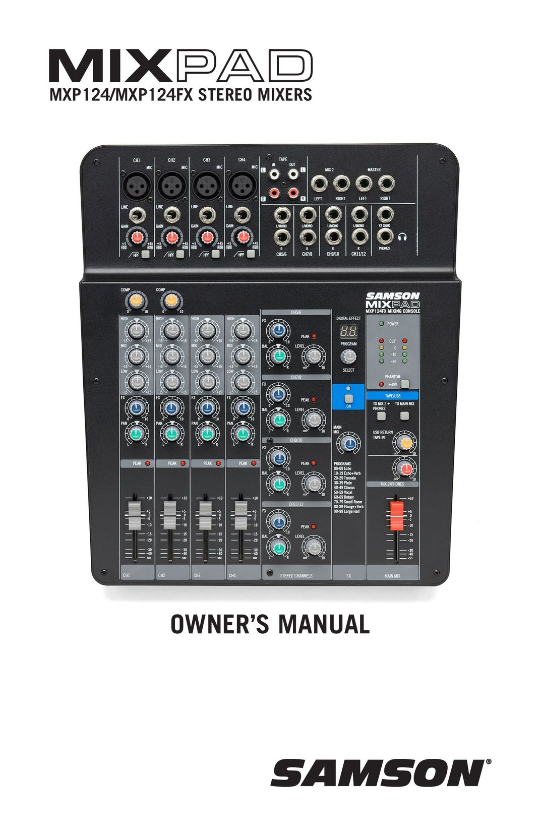 Samson MXP 124FX Musical Table User Manual