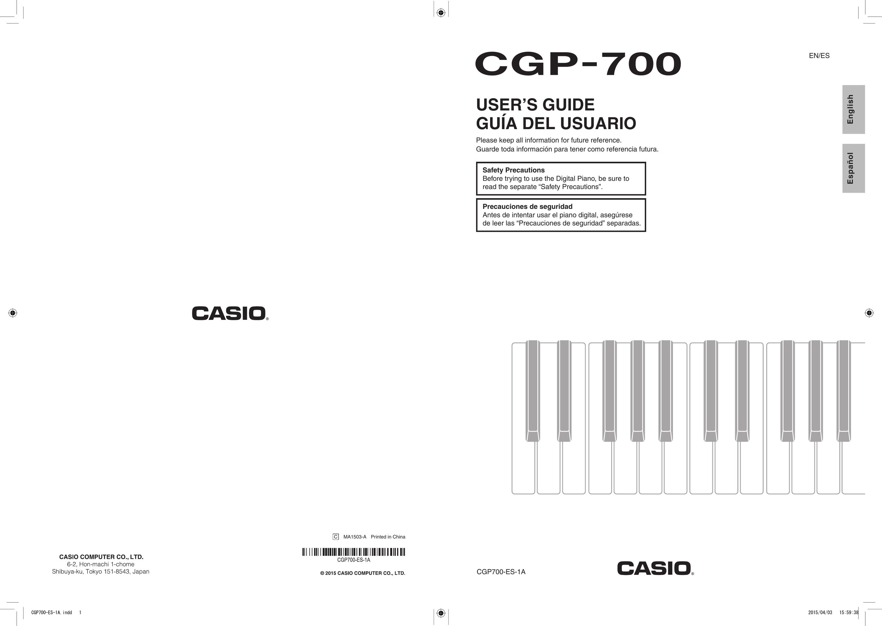 Casio CGP-700 Musical Toy Instrument User Manual