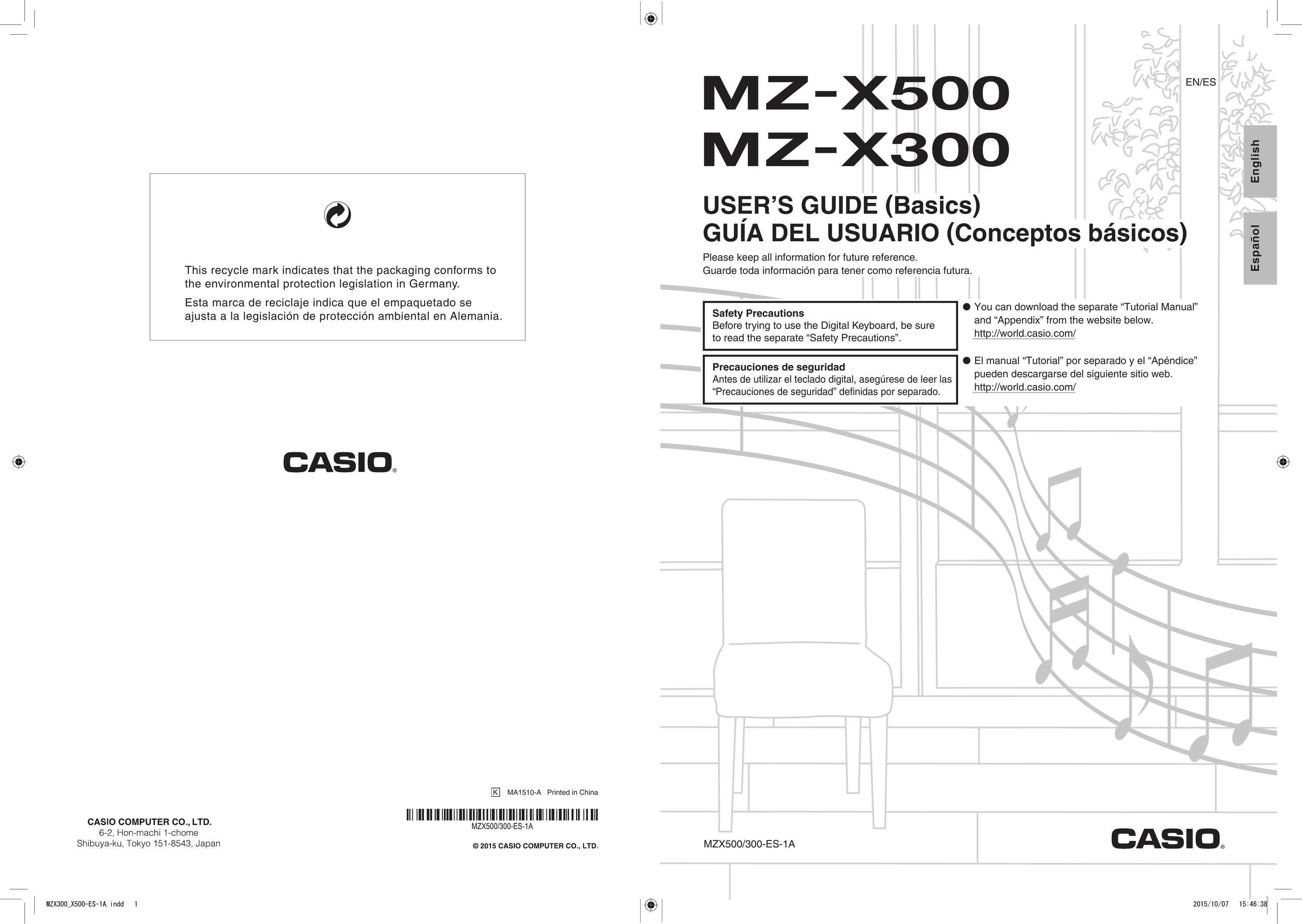 Casio MZ-x500 Musical Toy Instrument User Manual