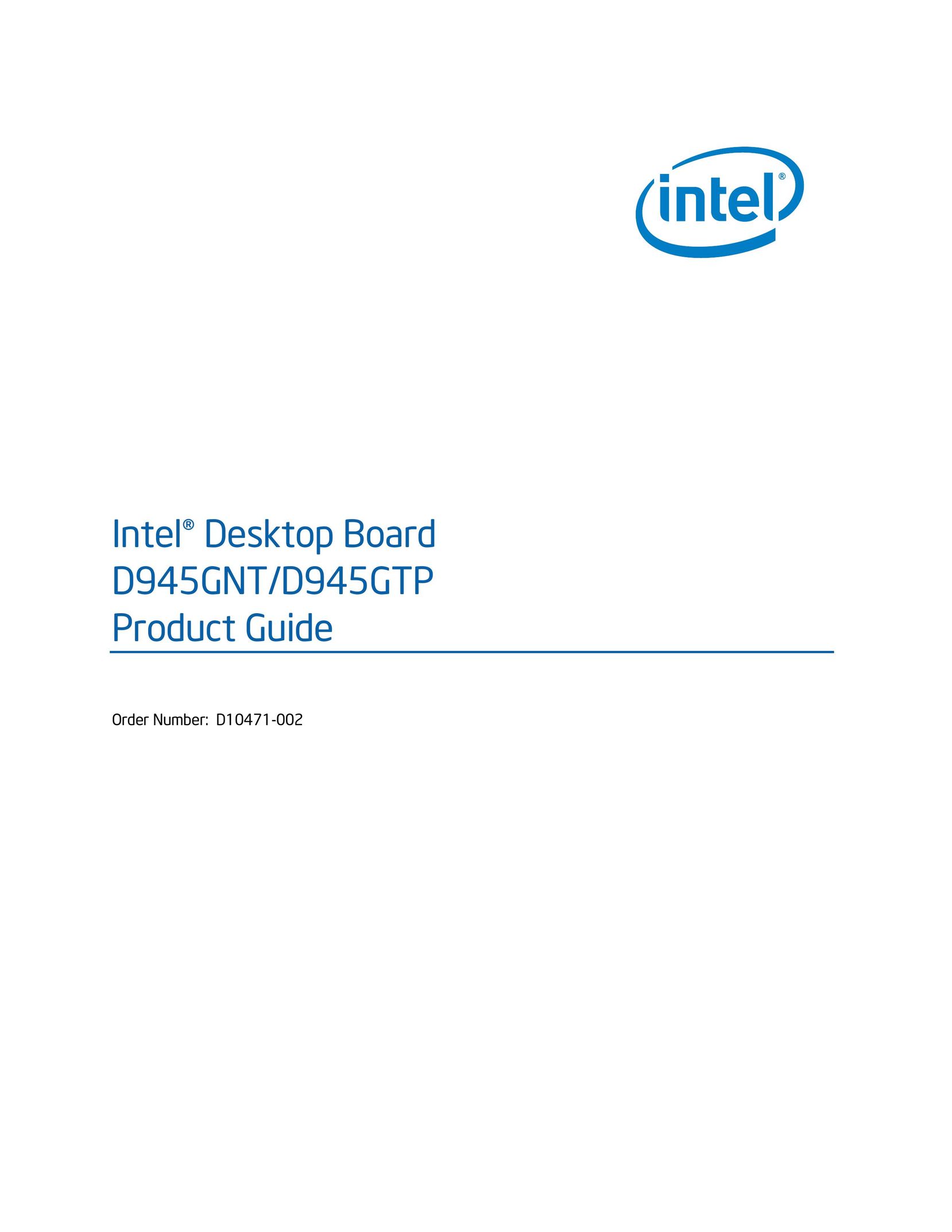 Intel D945GNT/D945GTP Musical Toy Instrument User Manual
