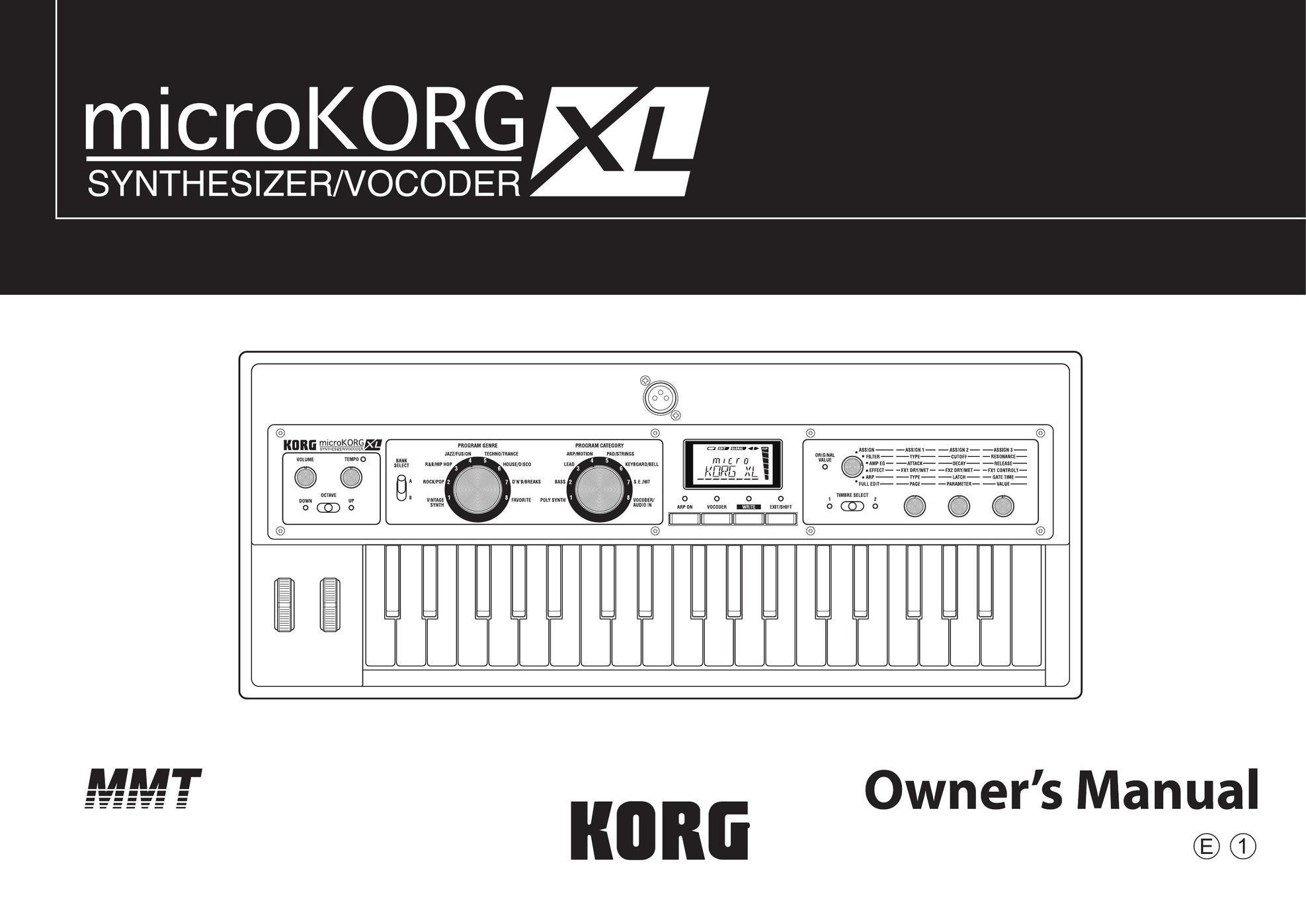 Korg MICROKORGXL140210 Musical Toy Instrument User Manual