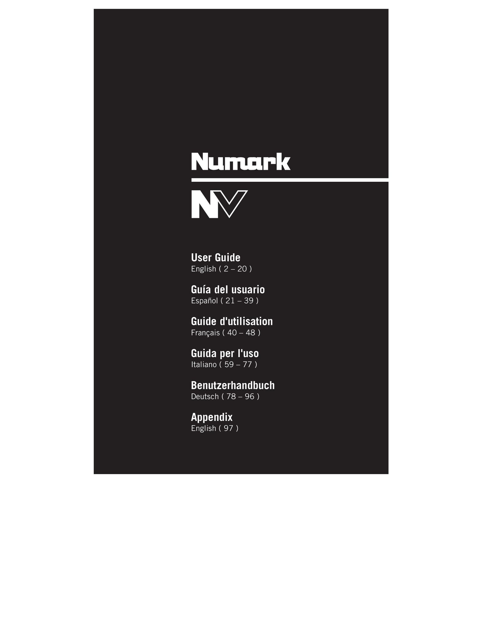 Numark Industries NV Musical Toy Instrument User Manual