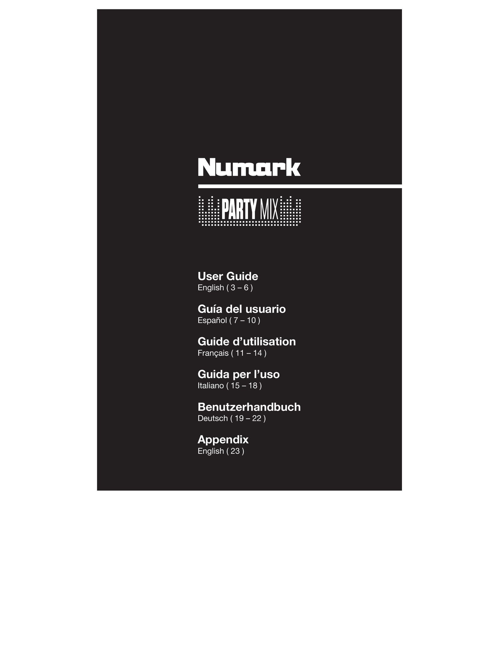 Numark Industries PARTY MIX Musical Toy Instrument User Manual