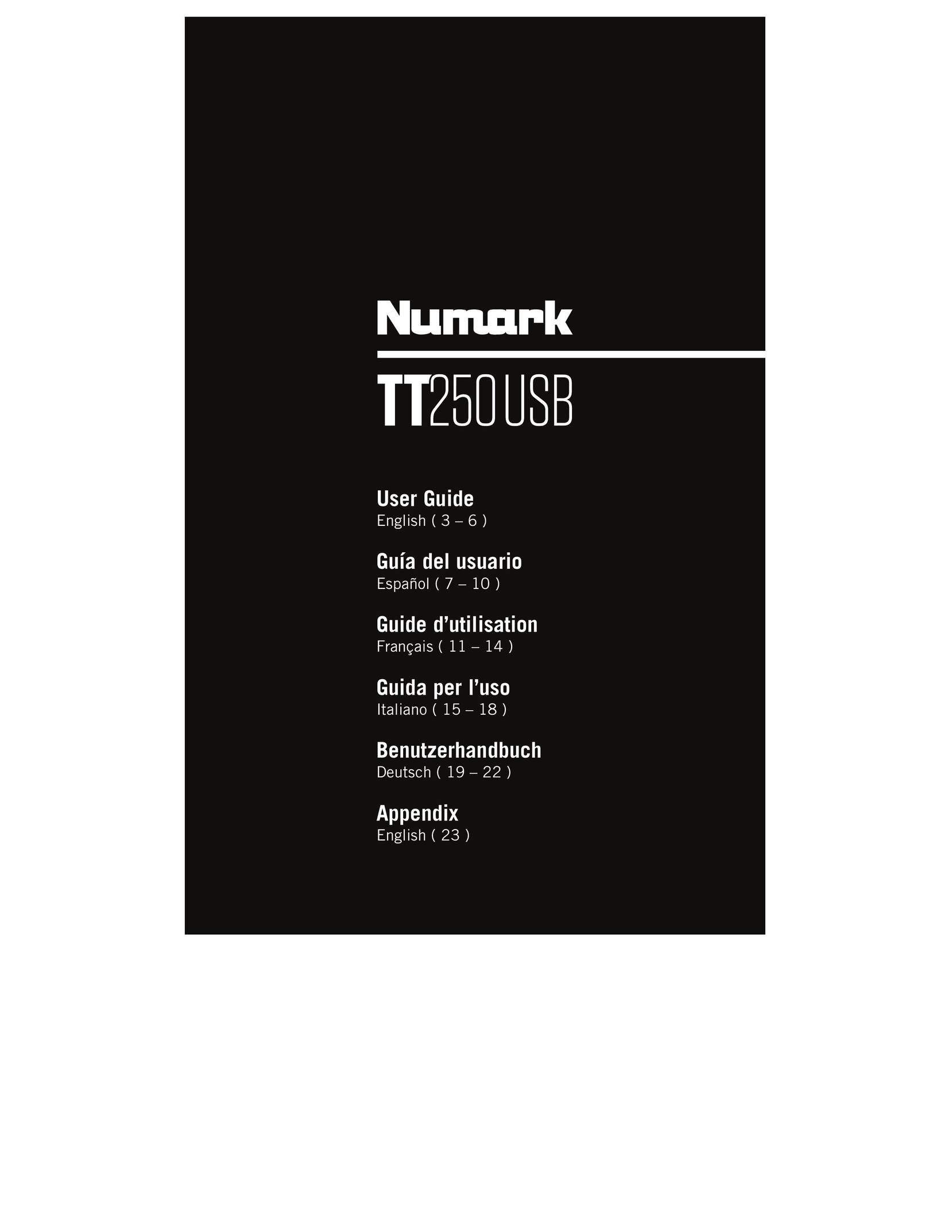 Numark Industries TT250USB Musical Toy Instrument User Manual