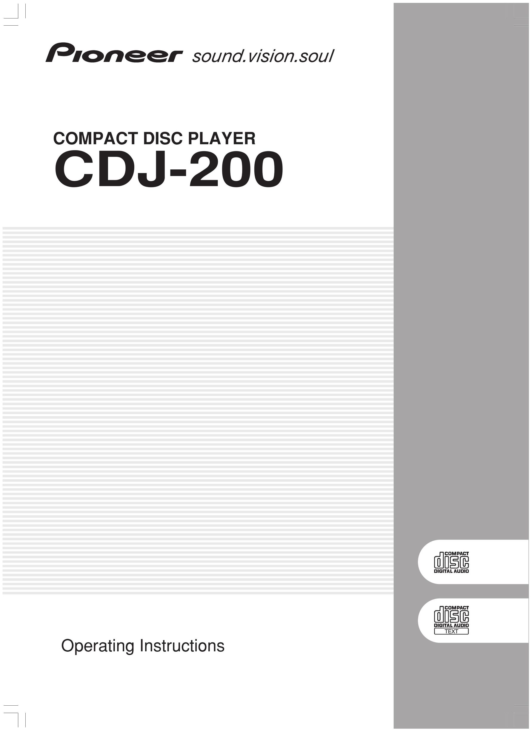 Pioneer CDJ-2000 Musical Toy Instrument User Manual