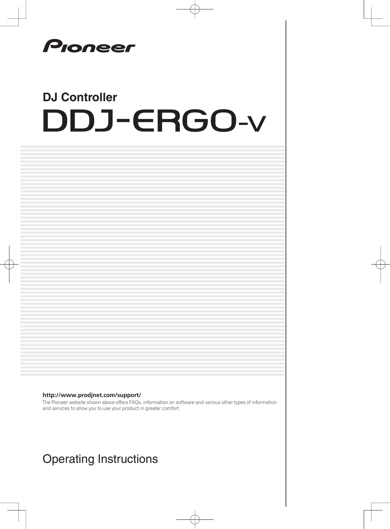 Pioneer DDJ-ERGO-V Musical Toy Instrument User Manual